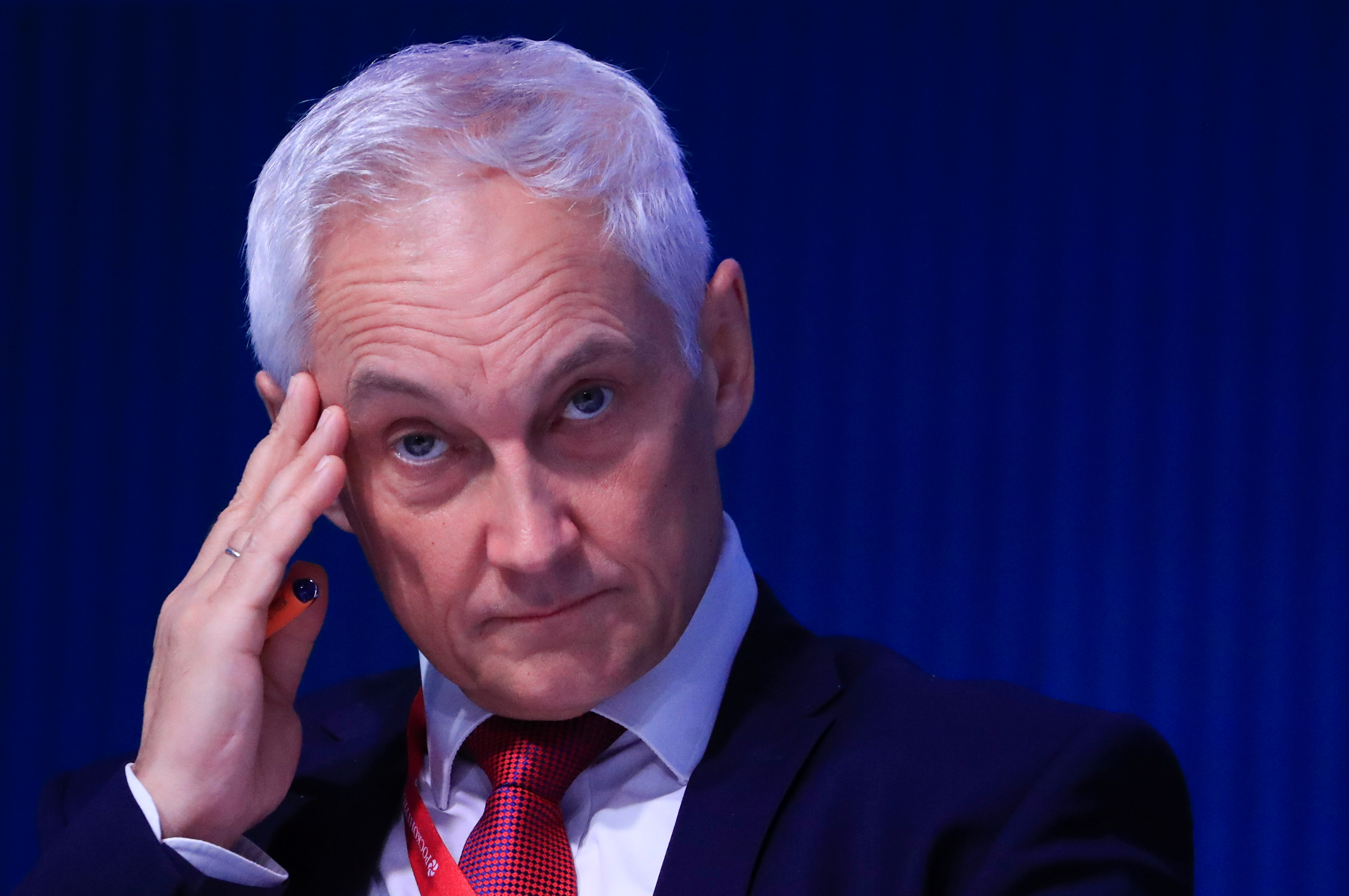 Russia's First Deputy Prime Minister Andrei Belousov attends a session of the St. Petersburg International Economic Forum (SPIEF) in Saint Petersburg, Russia, June 2, 2021. REUTERS/Evgenia Novozhenina