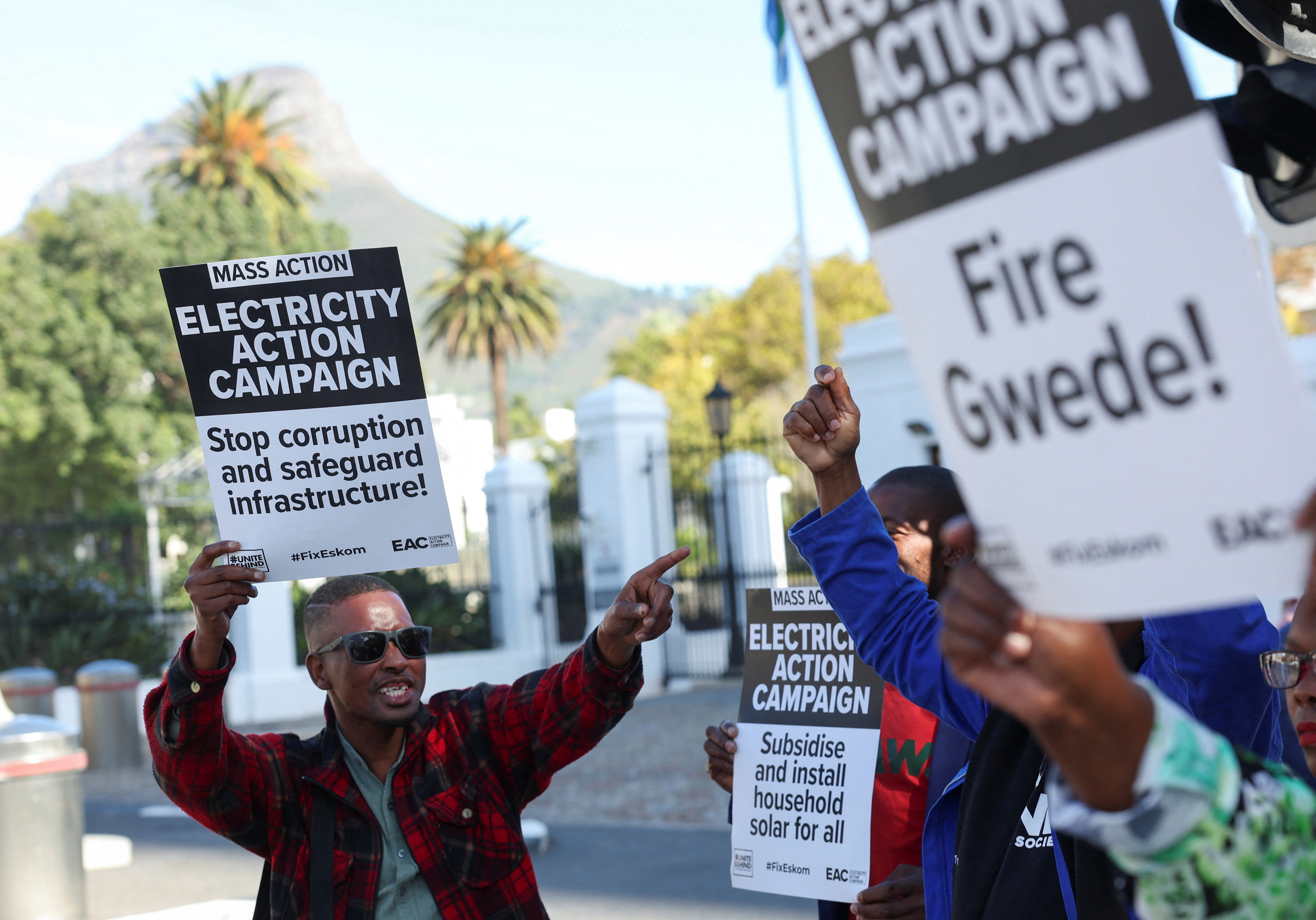 People protest in South Africa
