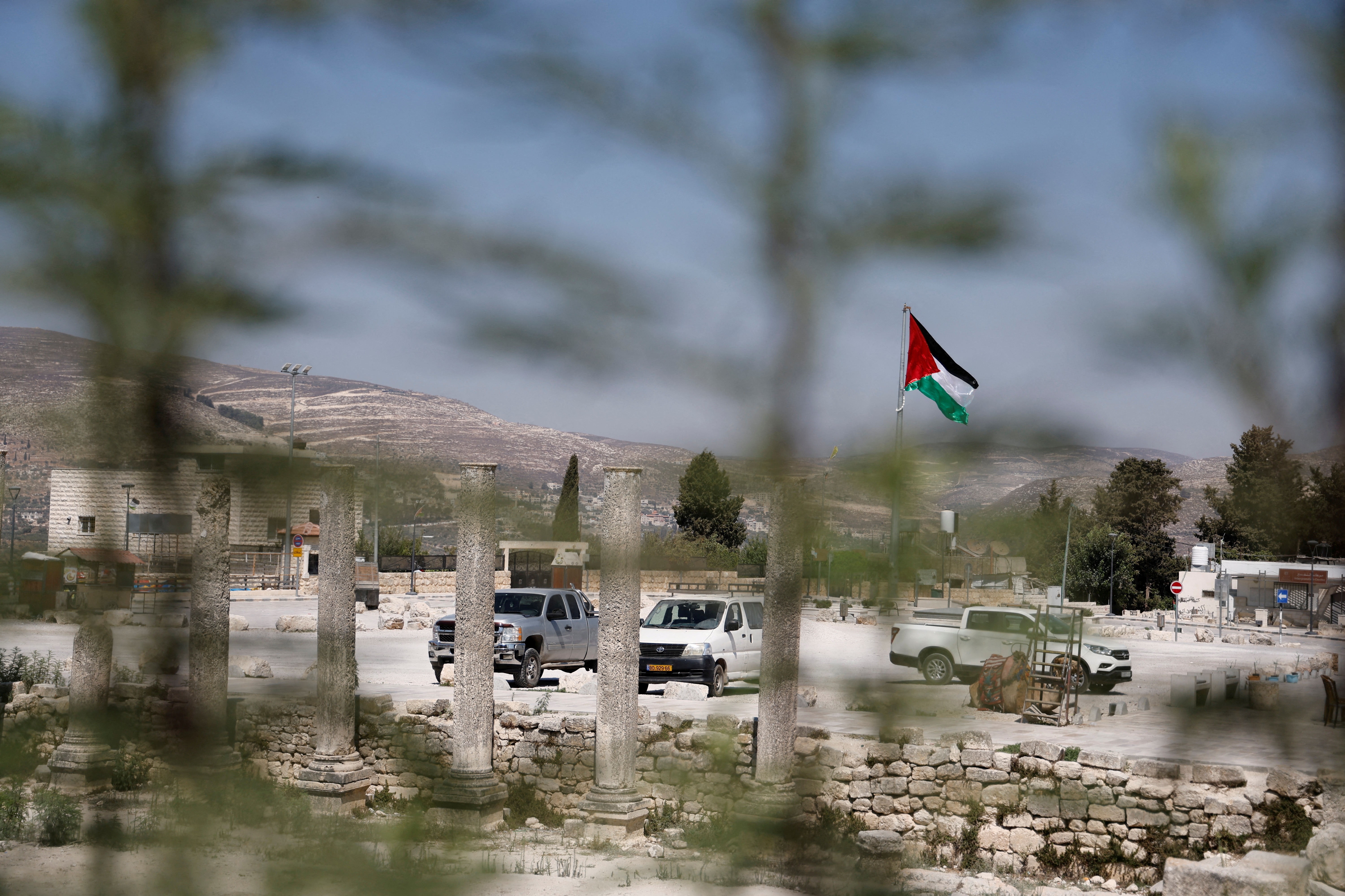 A general view of ancient columns, in Sebastia