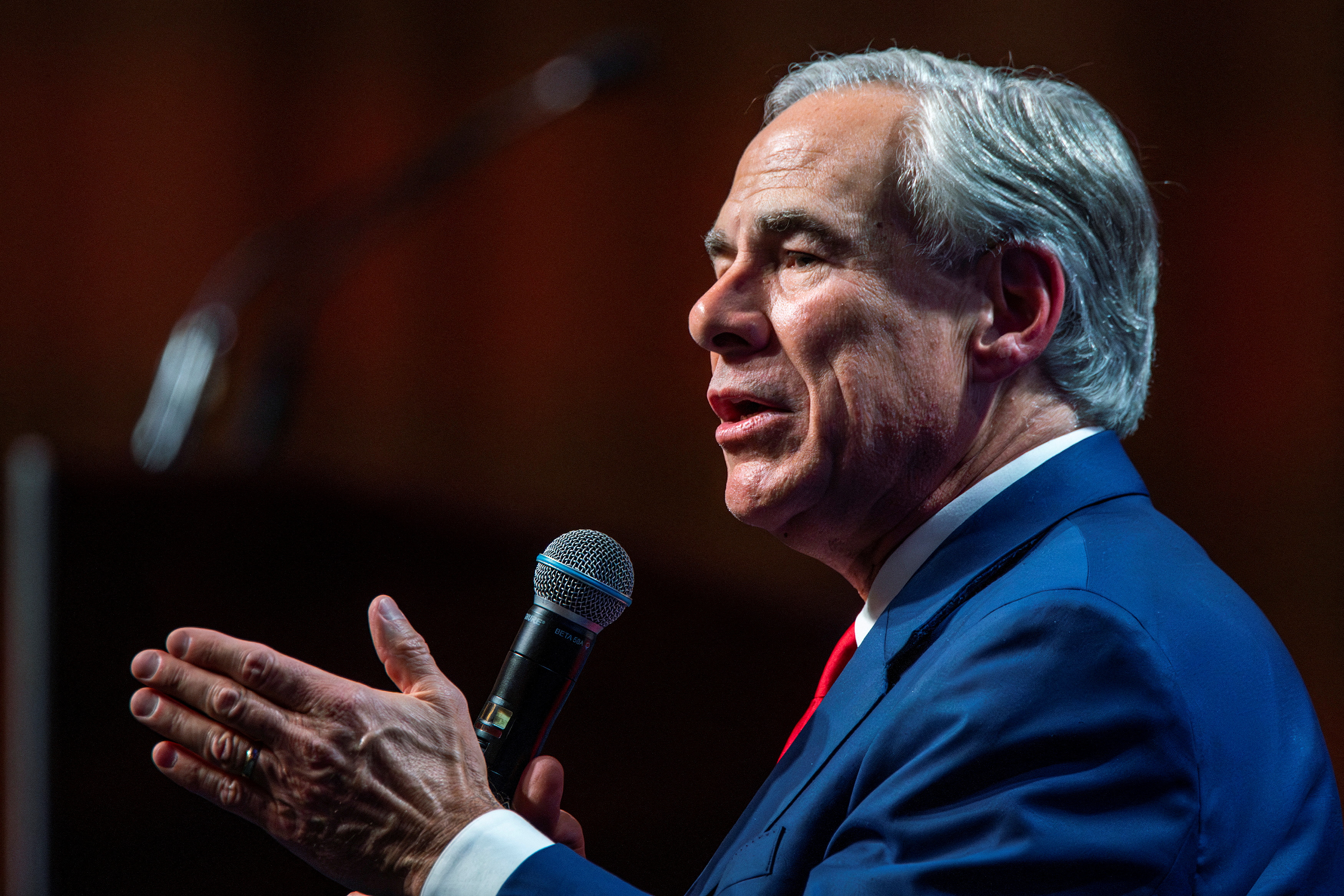Texas Governor Gregg Abbott speaking