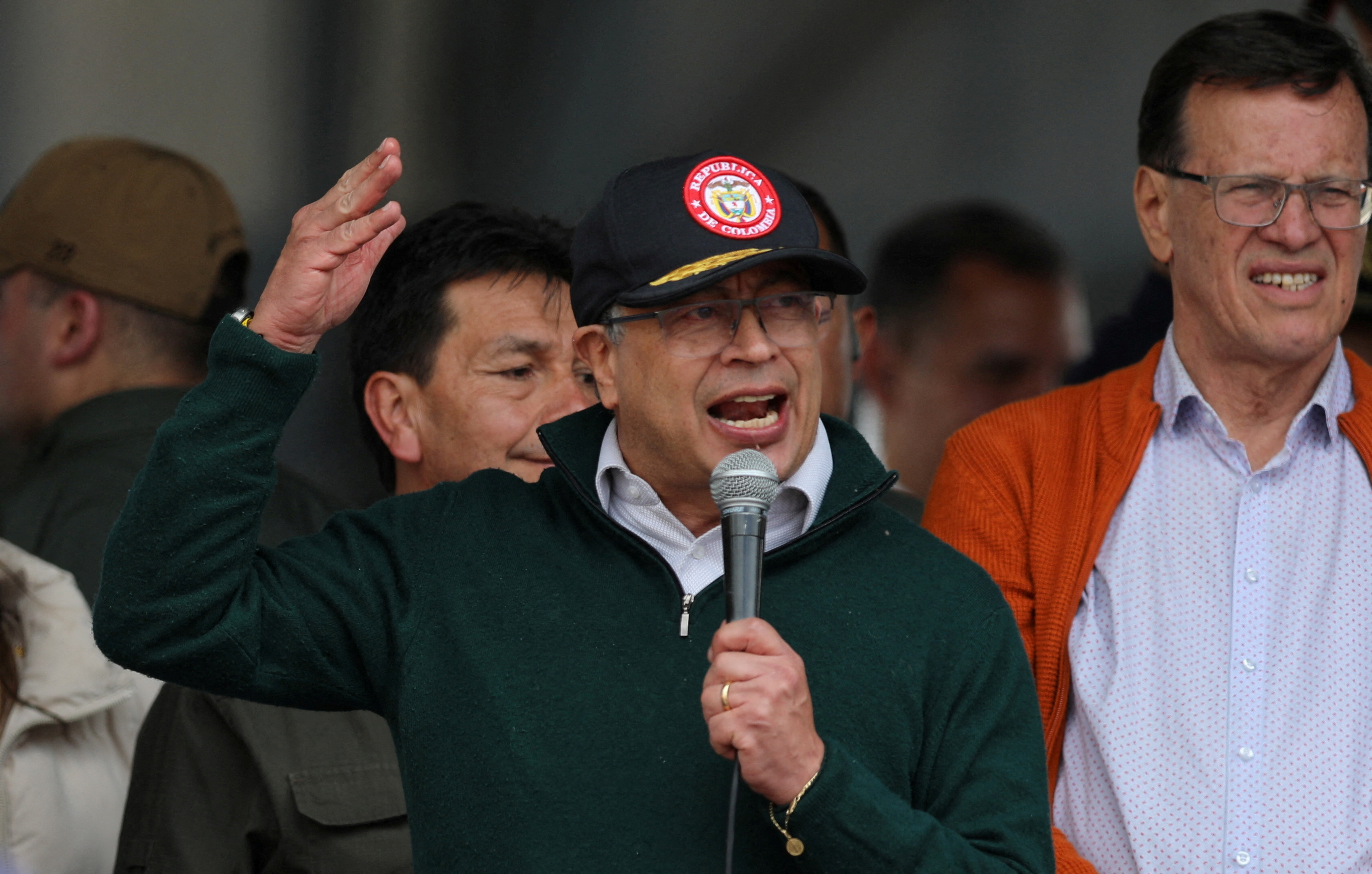 Colombia's President Gustavo Petro speaks in Bogota