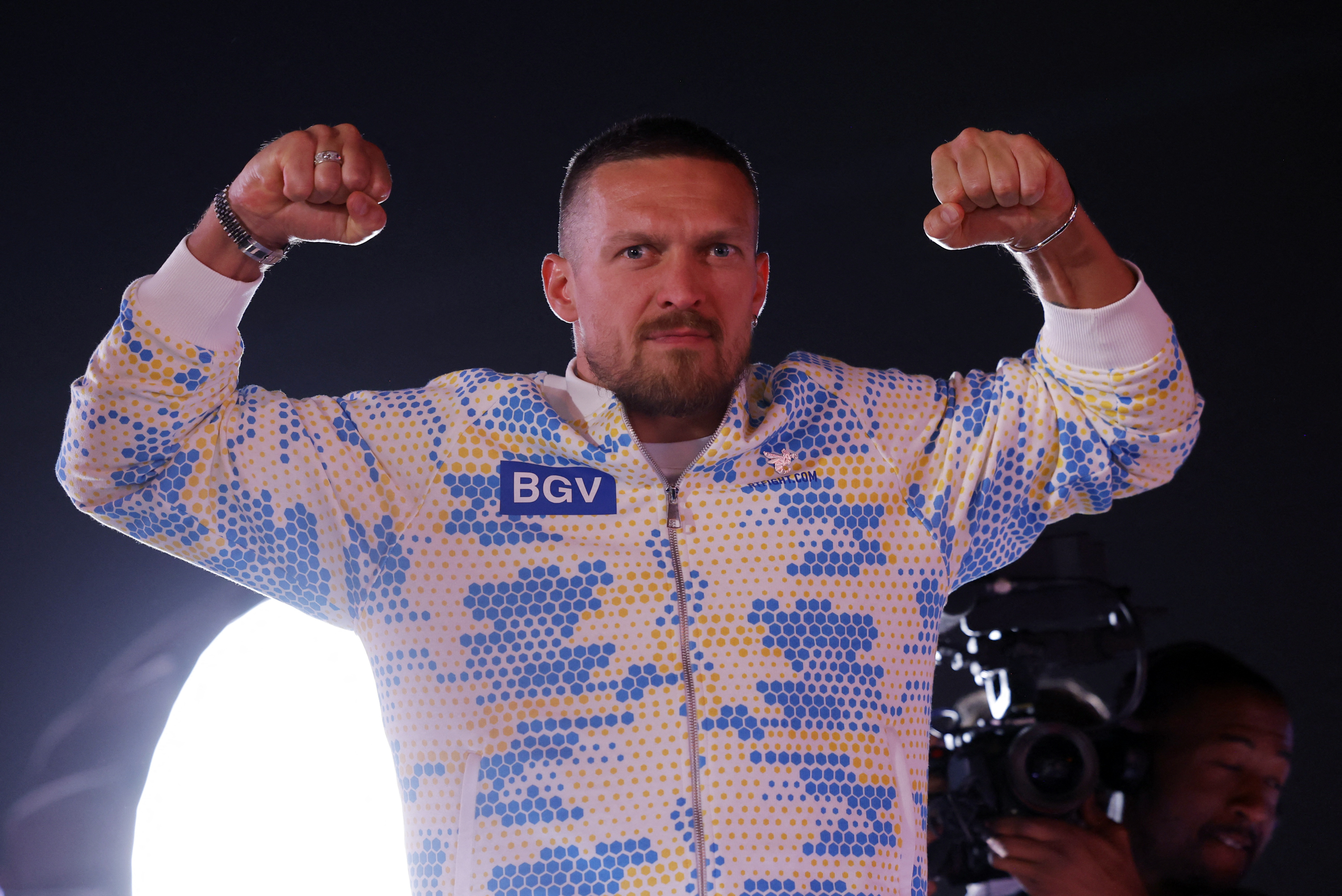 Boxing - Tyson Fury v Oleksandr Usyk - Grand Arrivals - BLVD City - Music World, Riyadh, Saudi Arabia - May 14, 2024 Oleksandr Usyk during the grand arrivals Action Images via Reuters/Andrew Couldridge