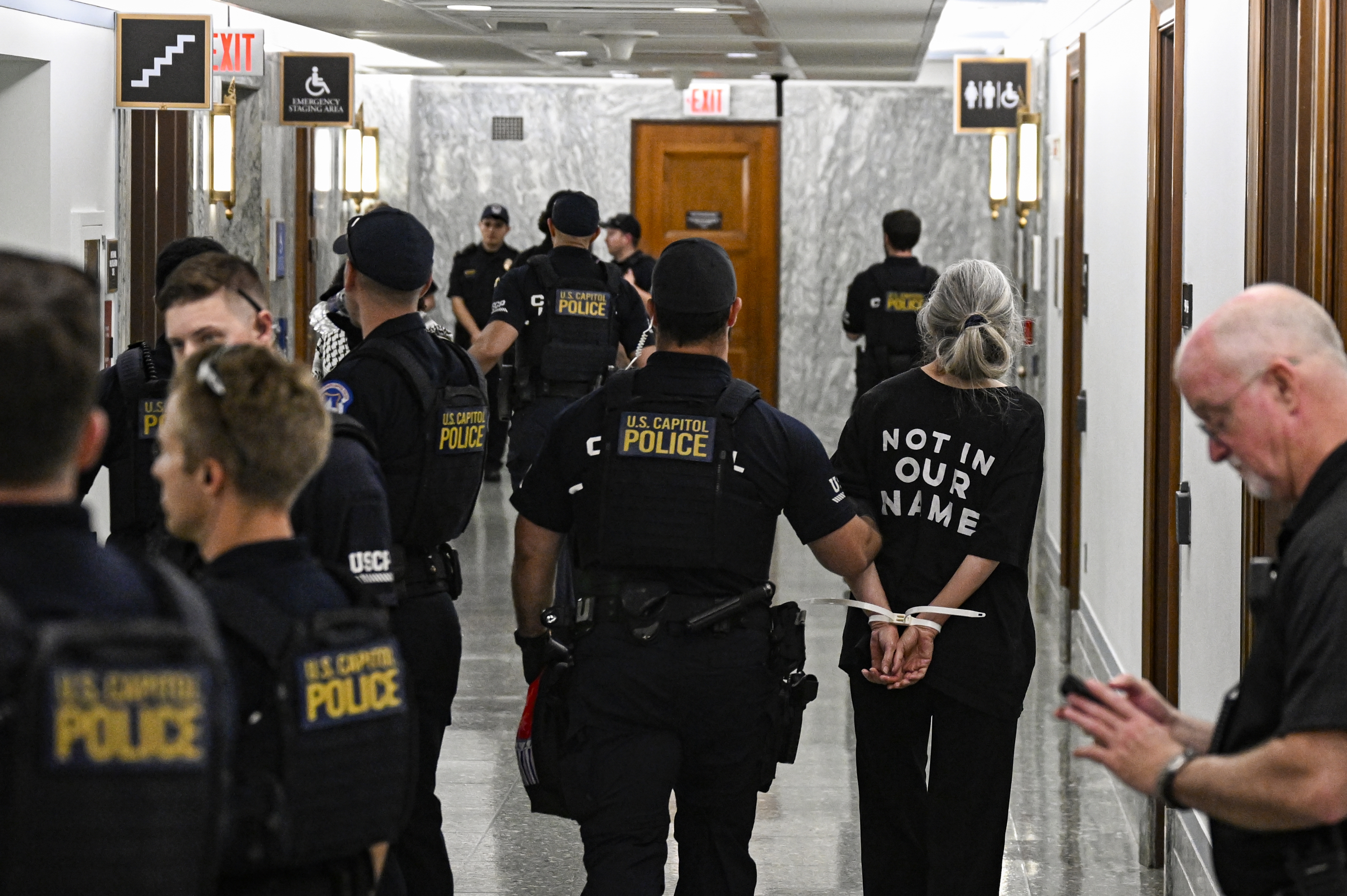 Protests erupt during Blinken's Senate testimony in Washington D.C.