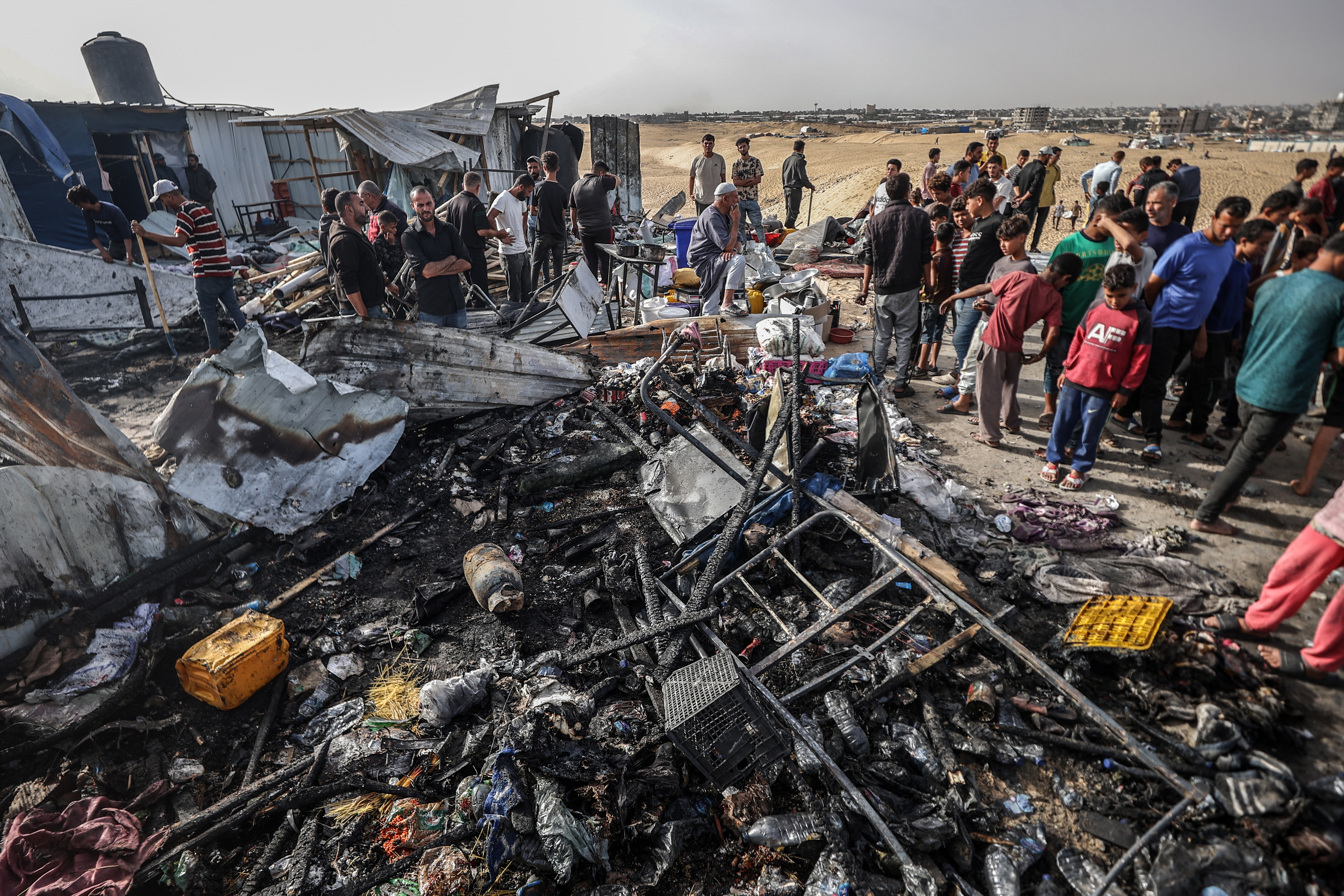 Israeli strike on Rafah tent camp kills 40 Palestinians