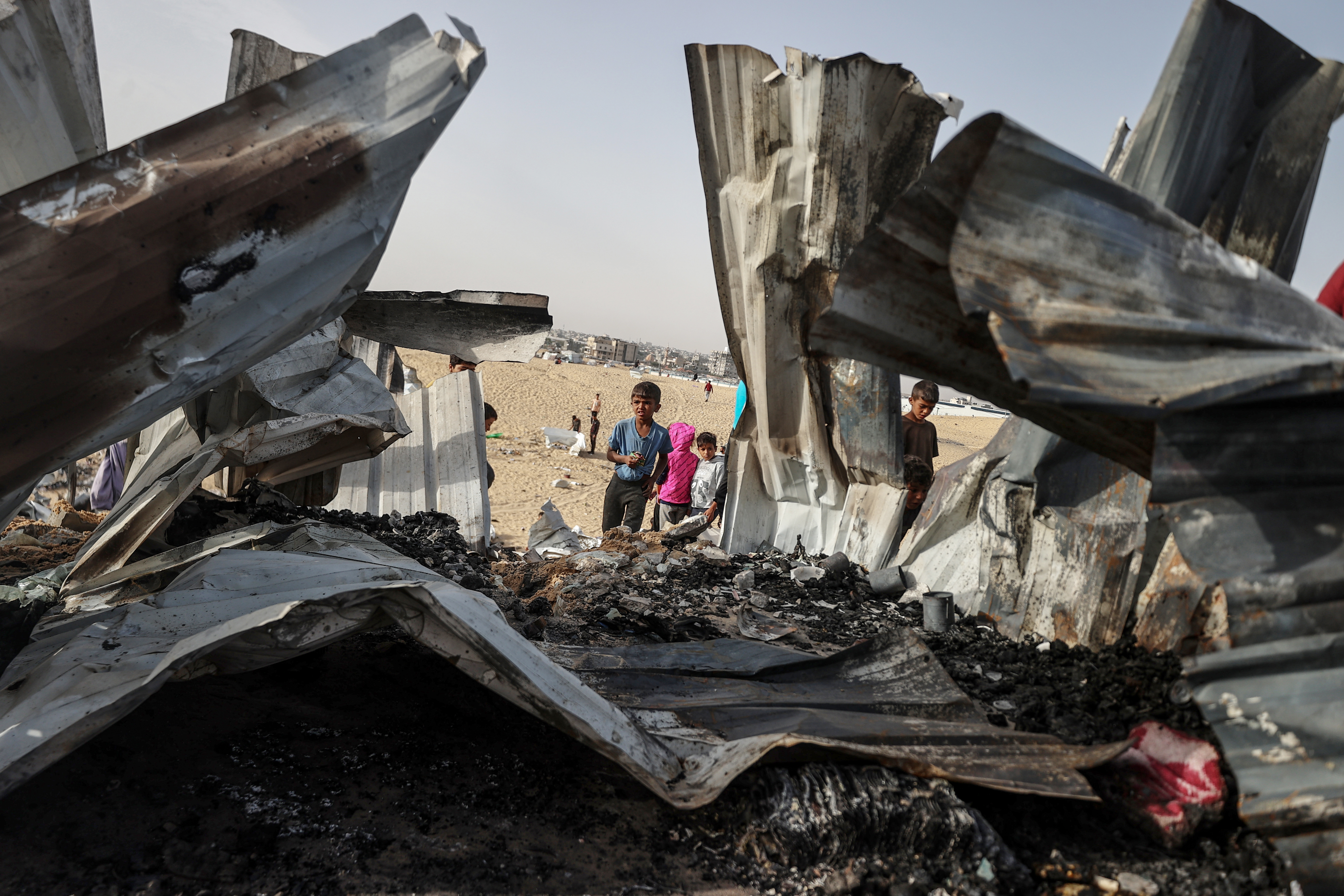 Israeli strike on Rafah tent camp kills 40 Palestinians
