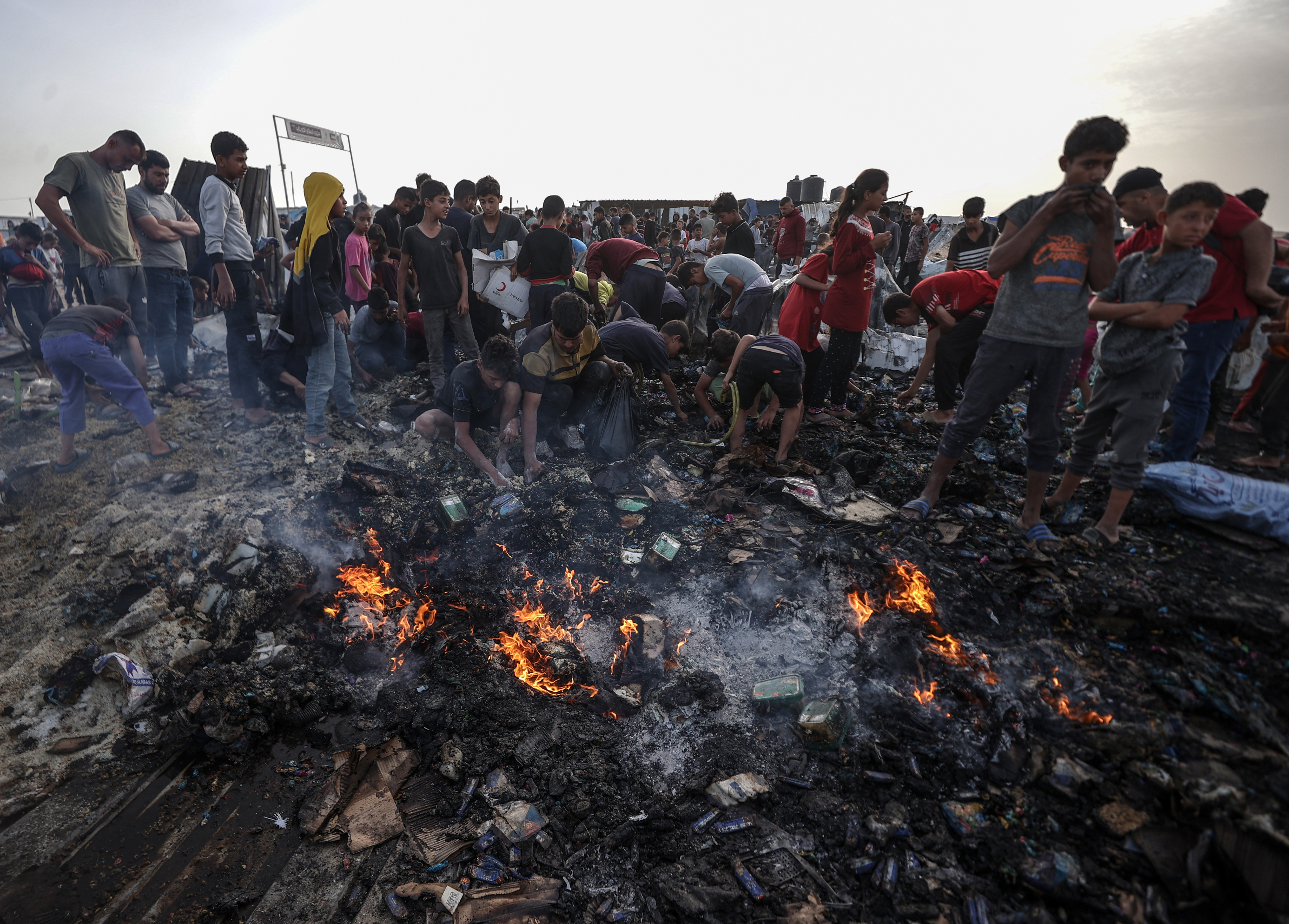 Israel bombs displaced Palestinian camp in Rafah, killing dozens