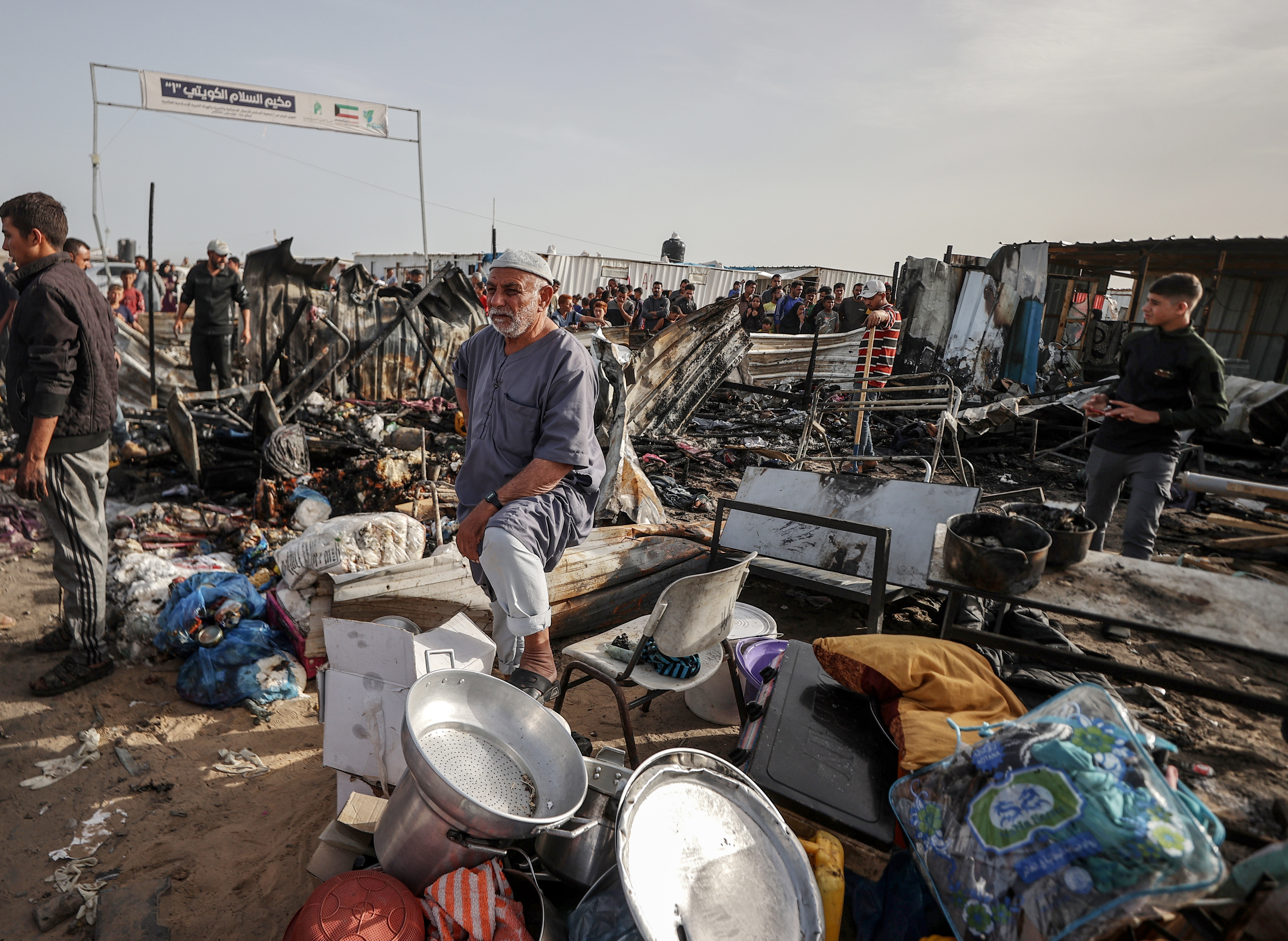 Israeli strike on Rafah tent camp kills 40 Palestinians