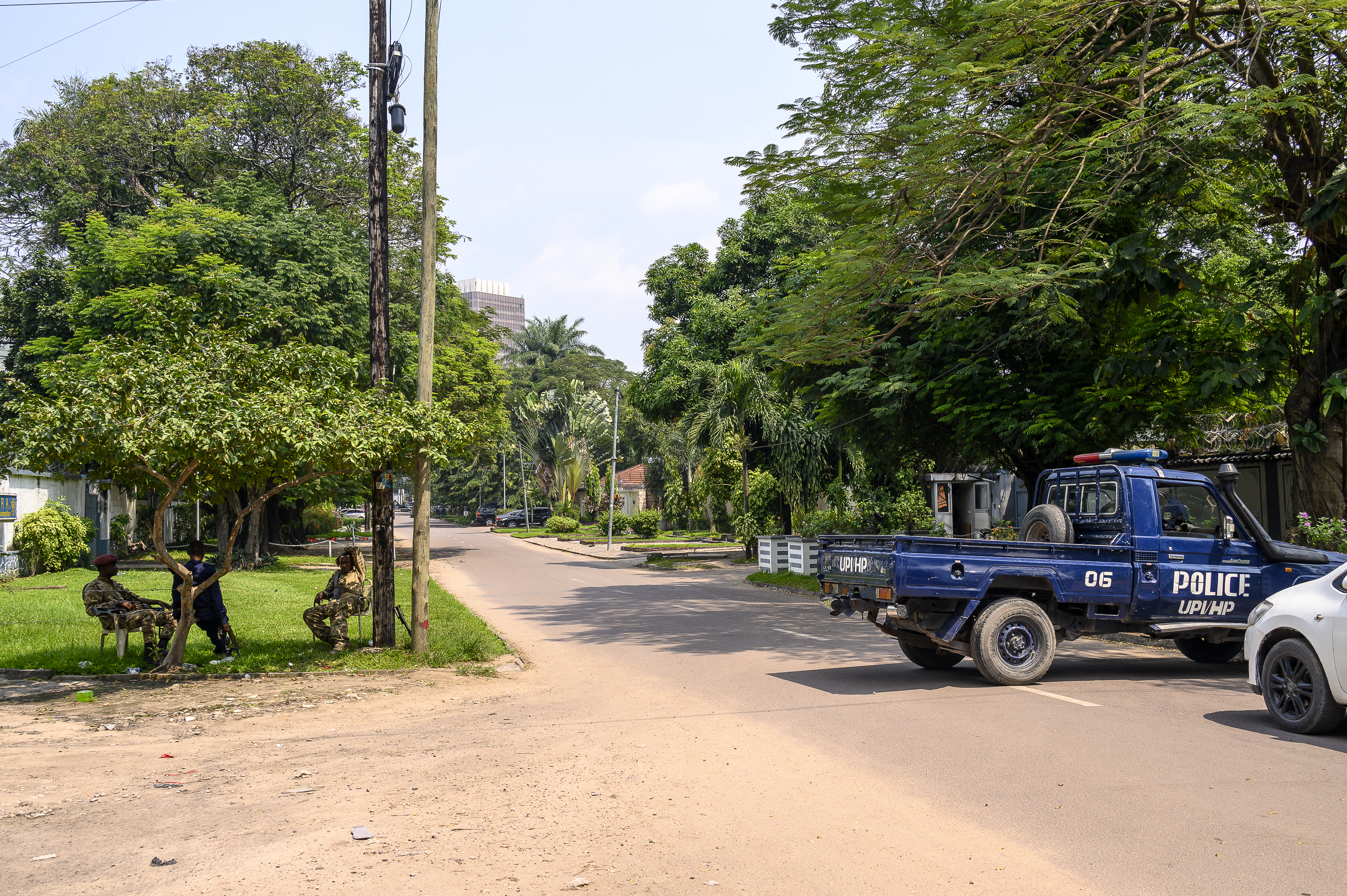 Road closures in Kinshasa