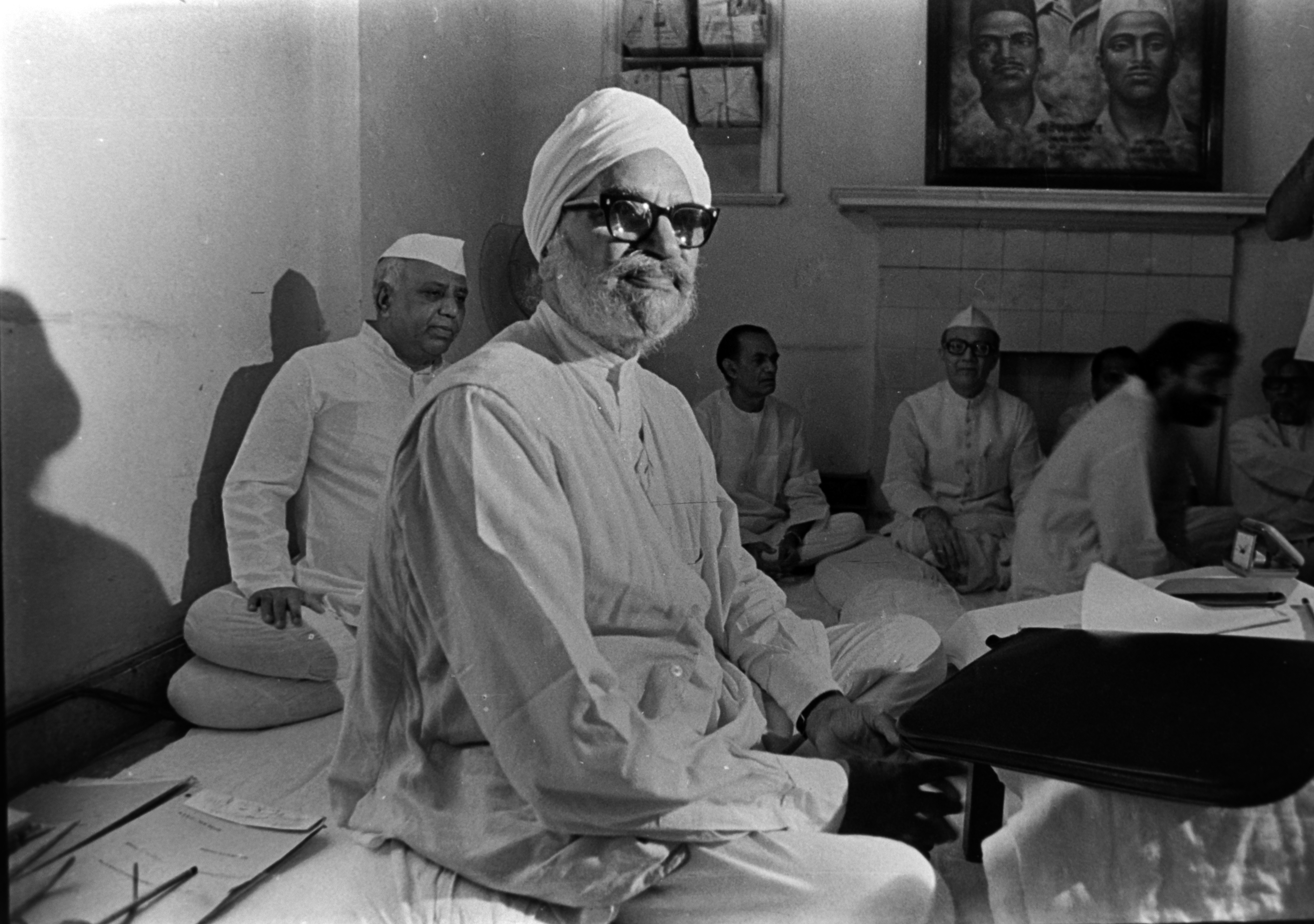Senior Congress leader and former minister Swaran Singh presided over the Congress Working Committee meeting in New Delhi on May 02, 1977.