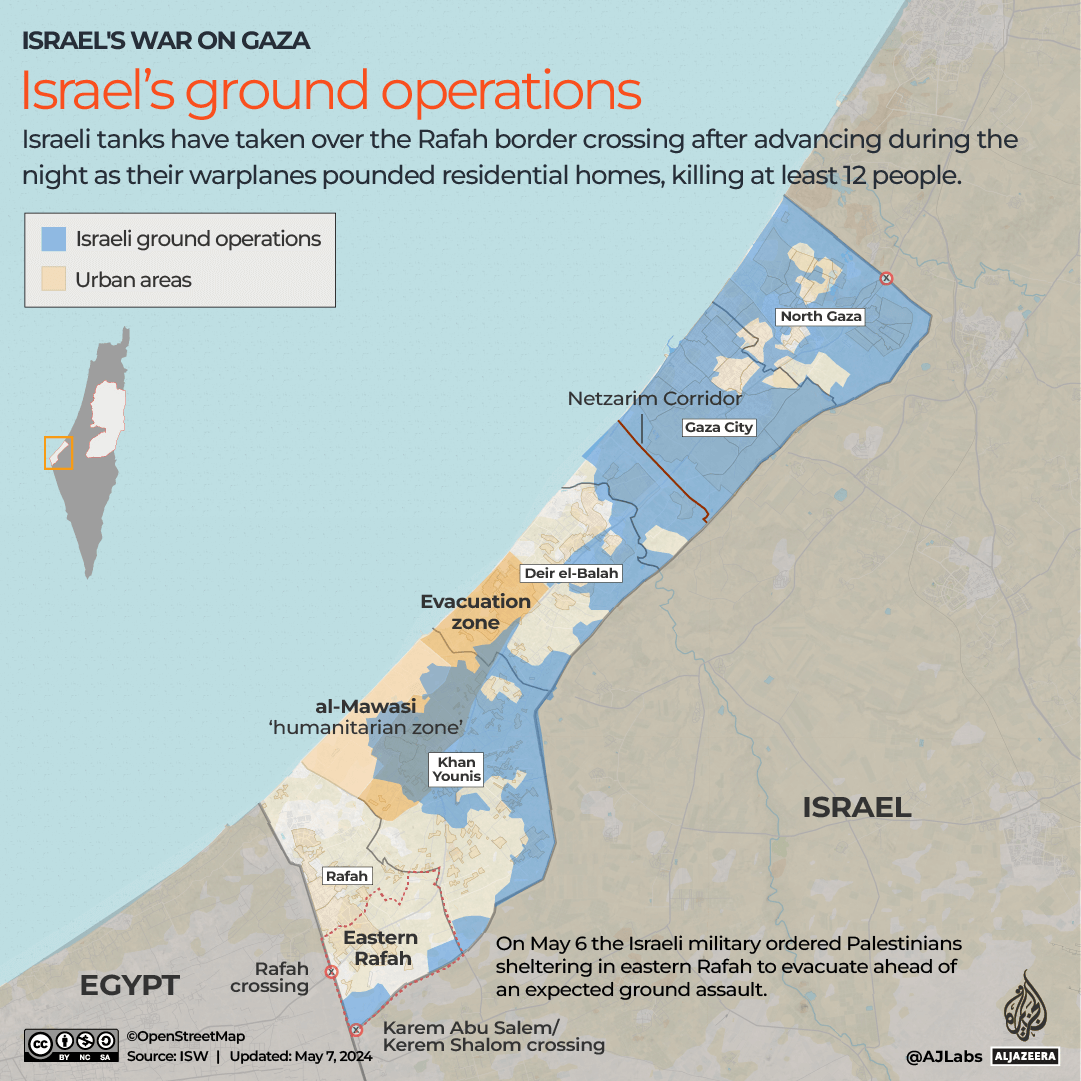 INTERACTIVE-GAZA-INCURSION MAP-MAY7-2024-1715066795