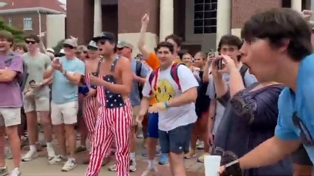 The White House says the actions of a University of Mississippi student taunting an anti-Gaza war protester were racist.