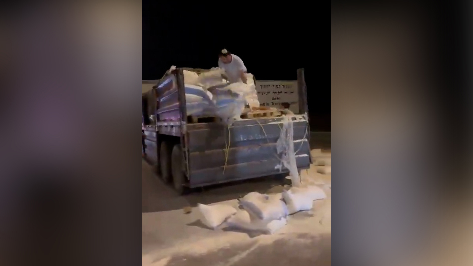 An Israeli group dedicated to blocking Jordanian aid from reaching Gaza recorded itself attacking an aid convoy.