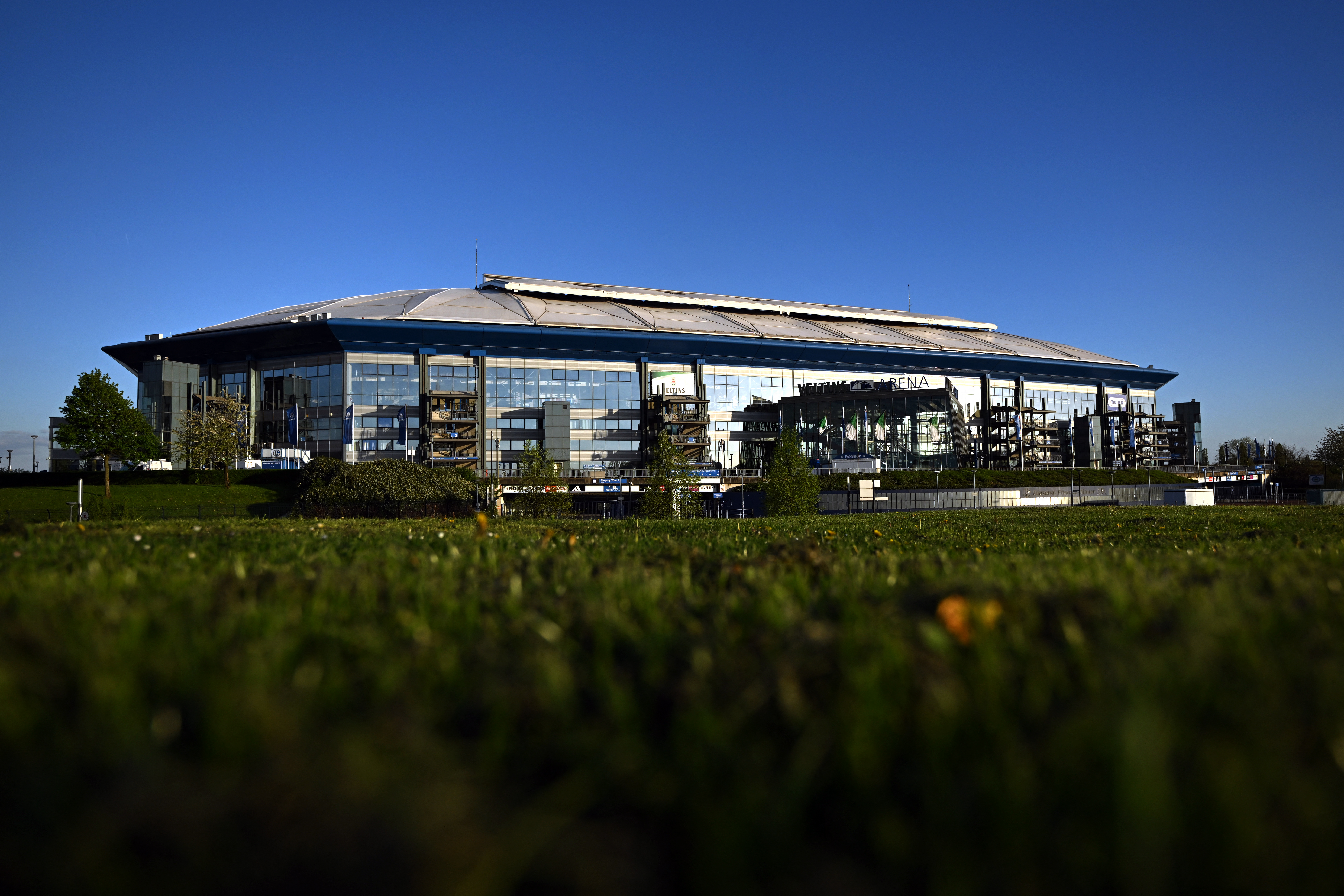 Exterior view of stadium.