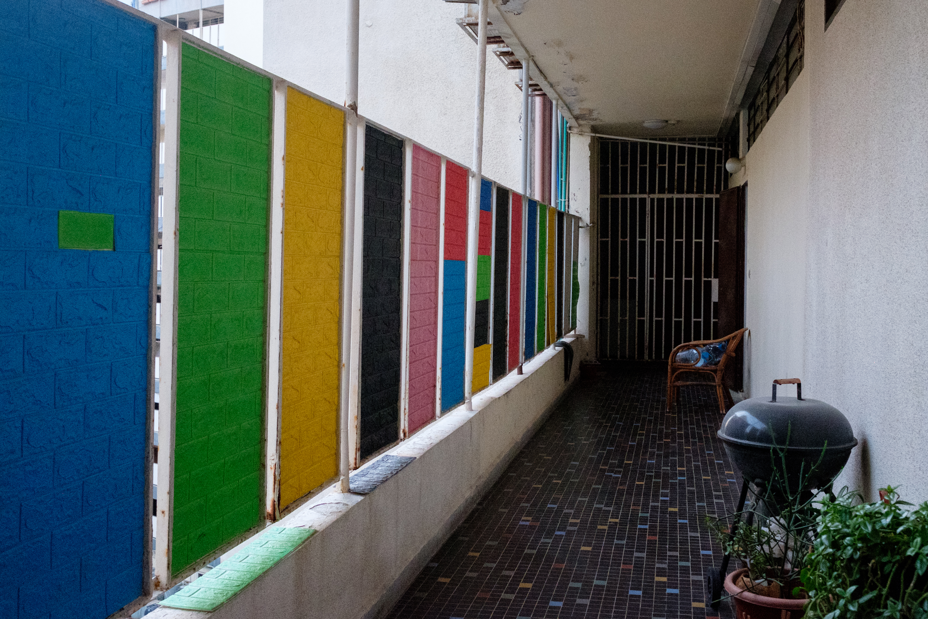 A corridor in the Yacoubian building, Beirut Lebanon