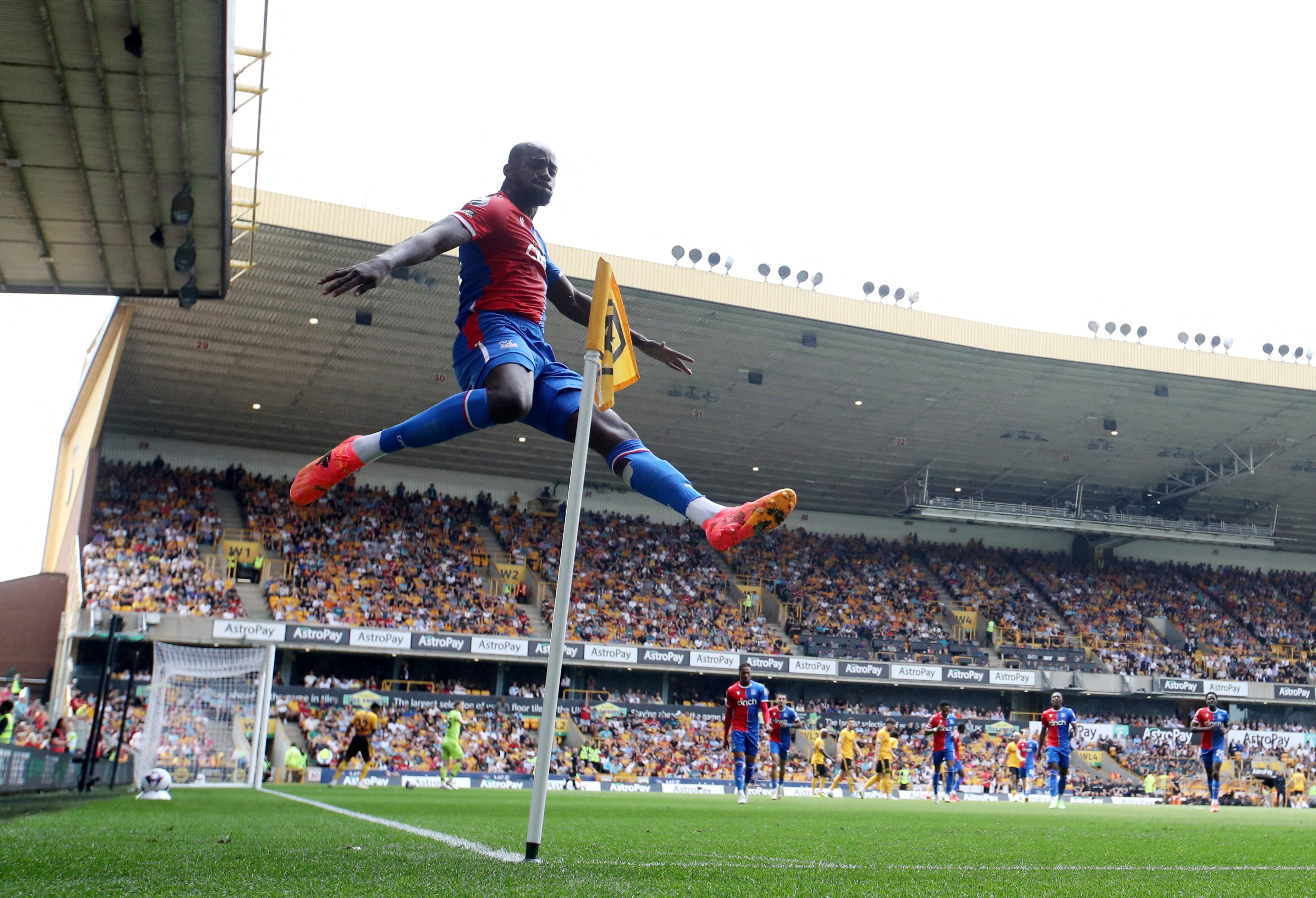 Jean-Philippe Mateta scoring for Crystal Palace in the Premier League