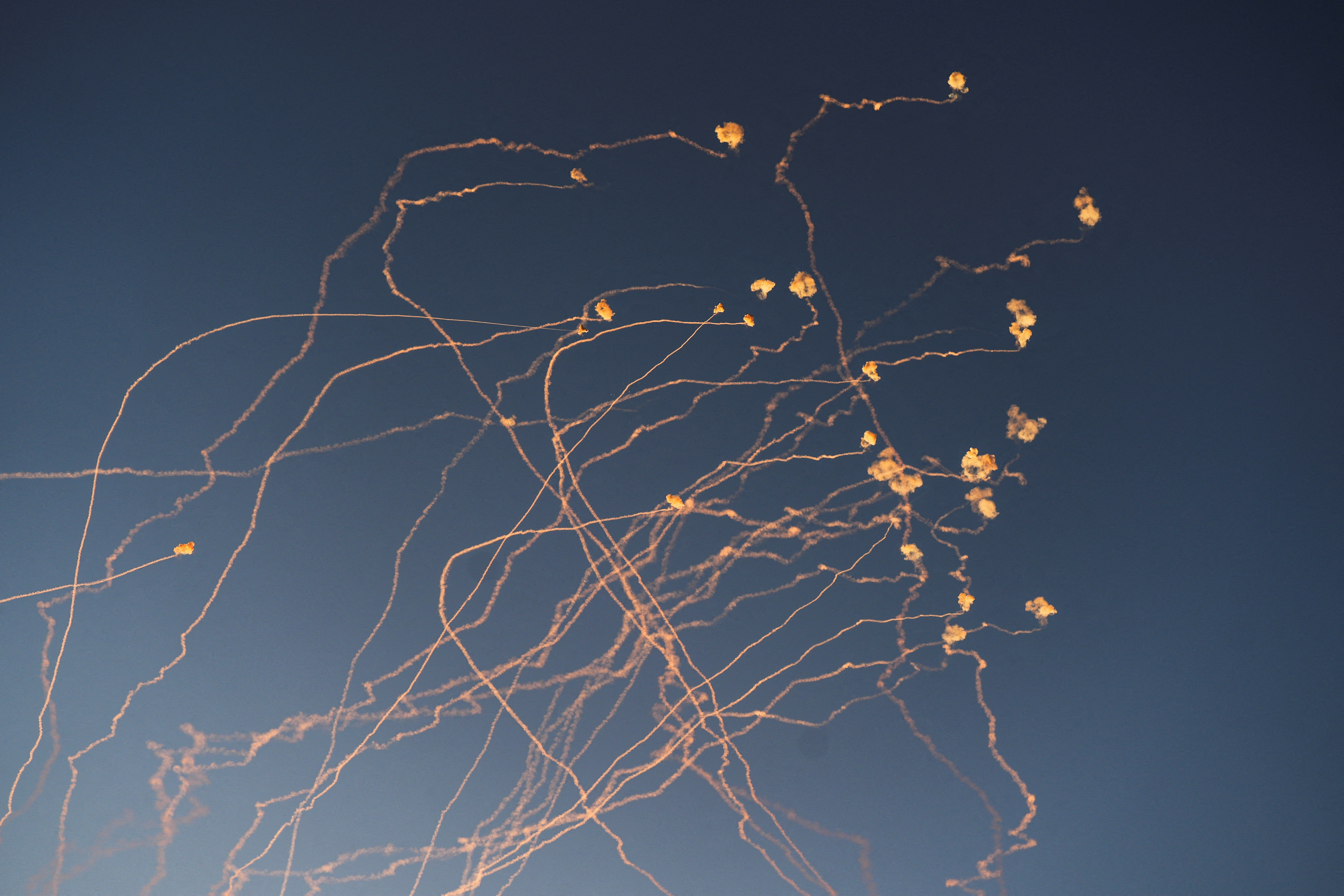 Interceptions of rockets launched from Lebanon to Israel