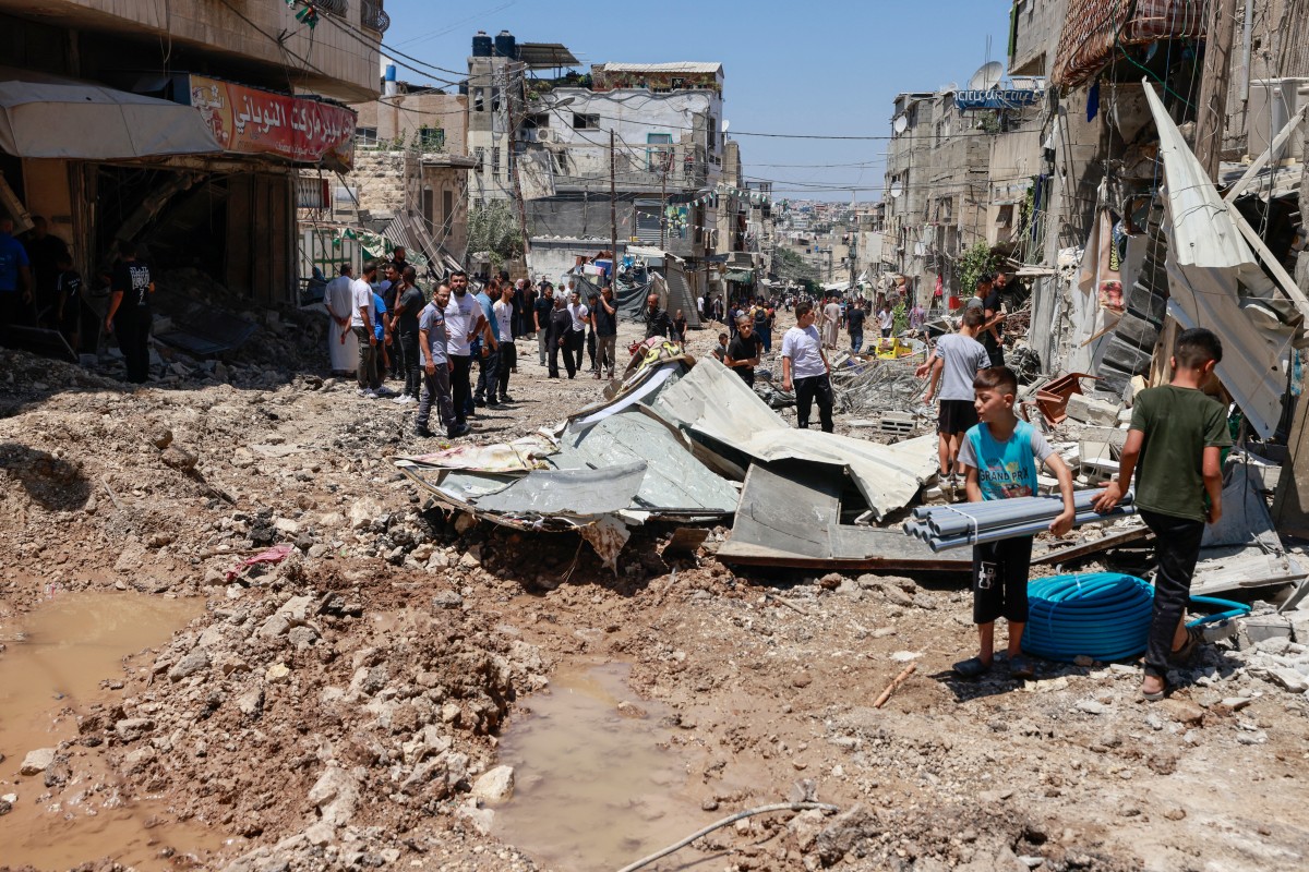 The aftermath of an Israeli raid in the occupied West Bank