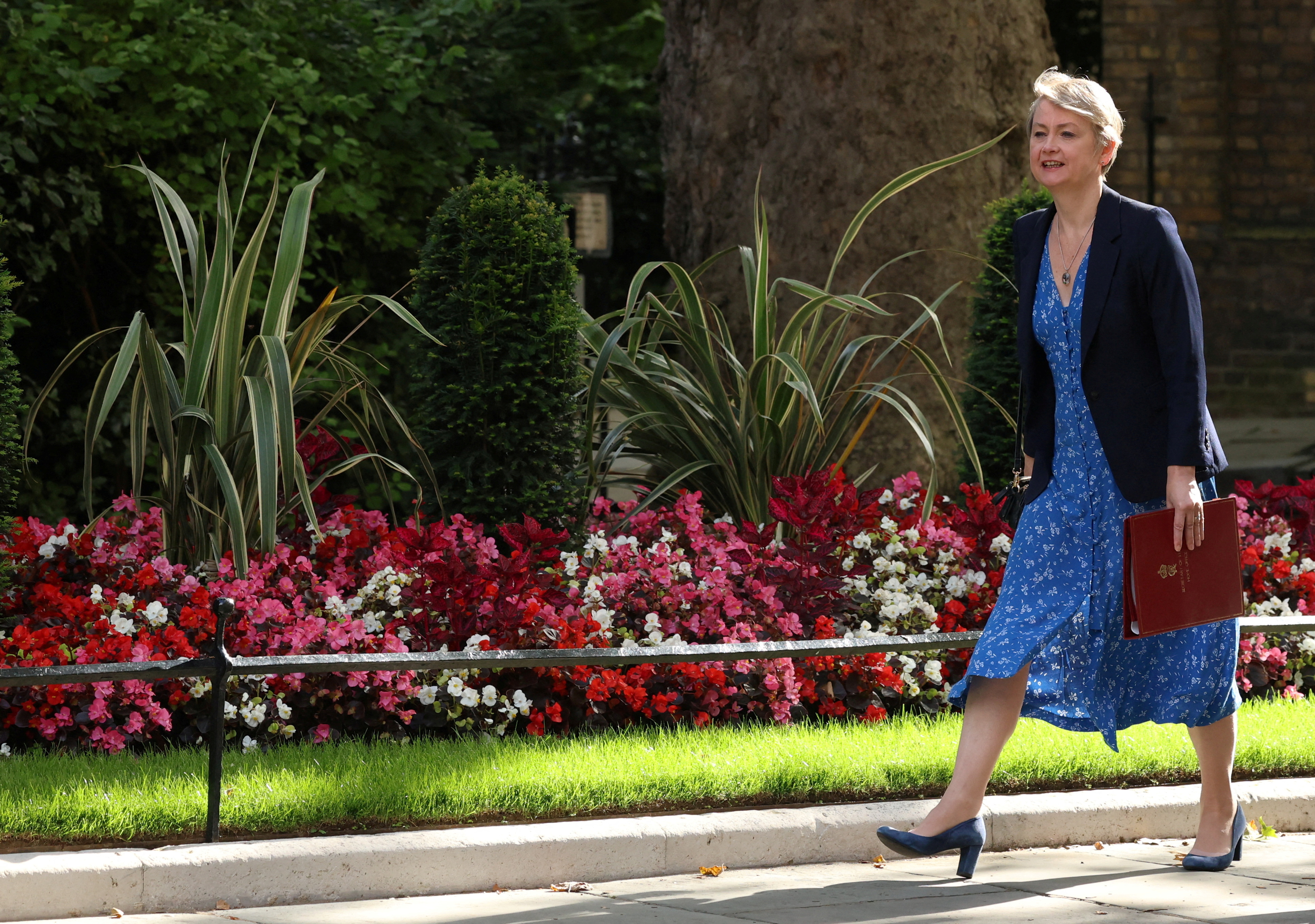 Britain's Home Secretary Yvette Cooper attends a cabinet meeting at 10 Downing Street in London, Britain, August 6, 2024. REUTERS/Mina Kim