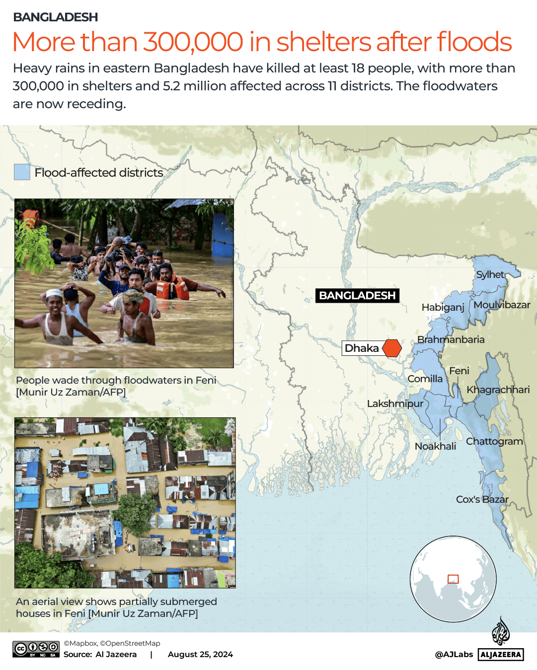 INTERACTIVE -More than 300,000 in shelters after floods-bangladesh - AUG25-2024-1724584073