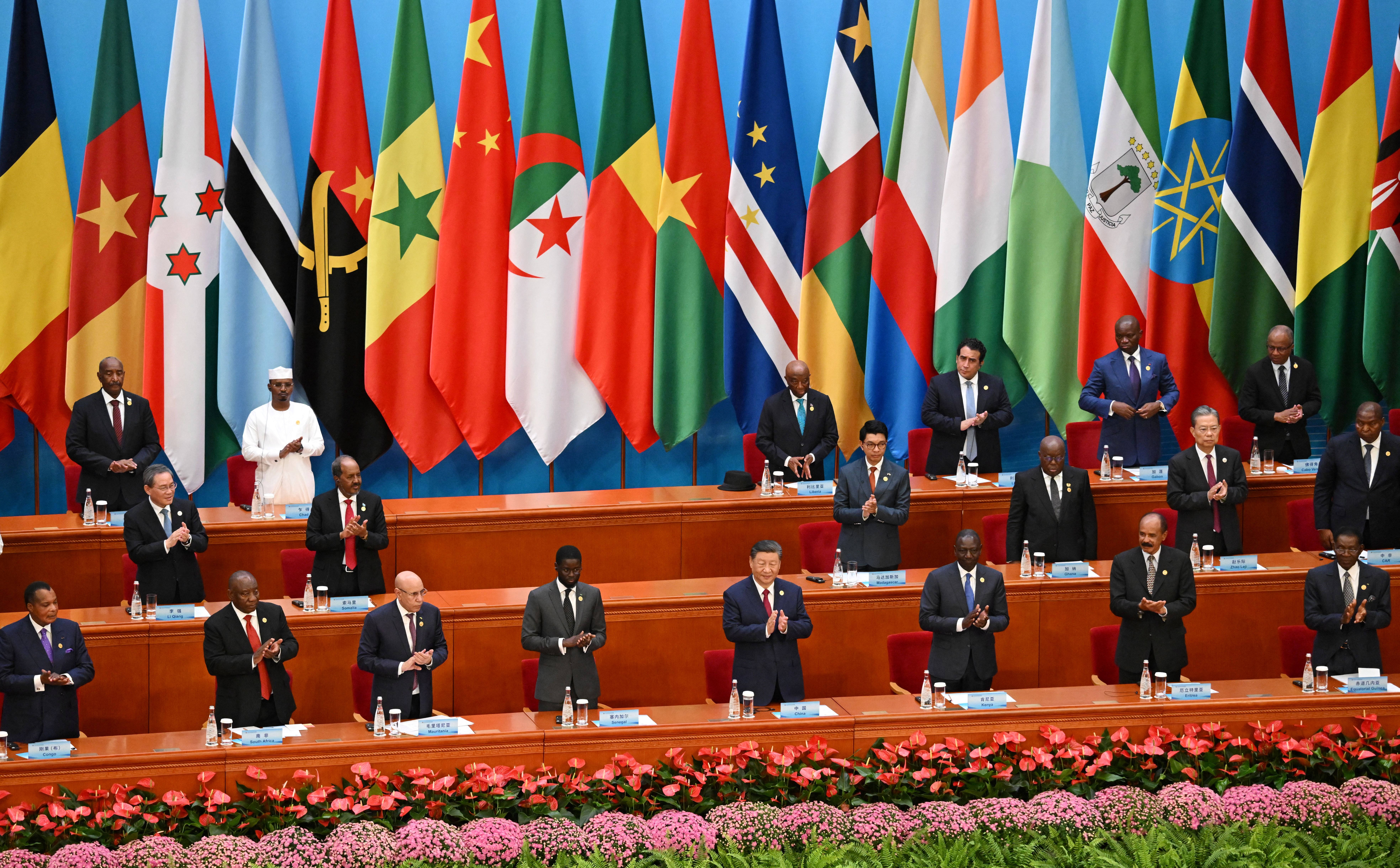 Chinese and African leaders at FOCAC 2024