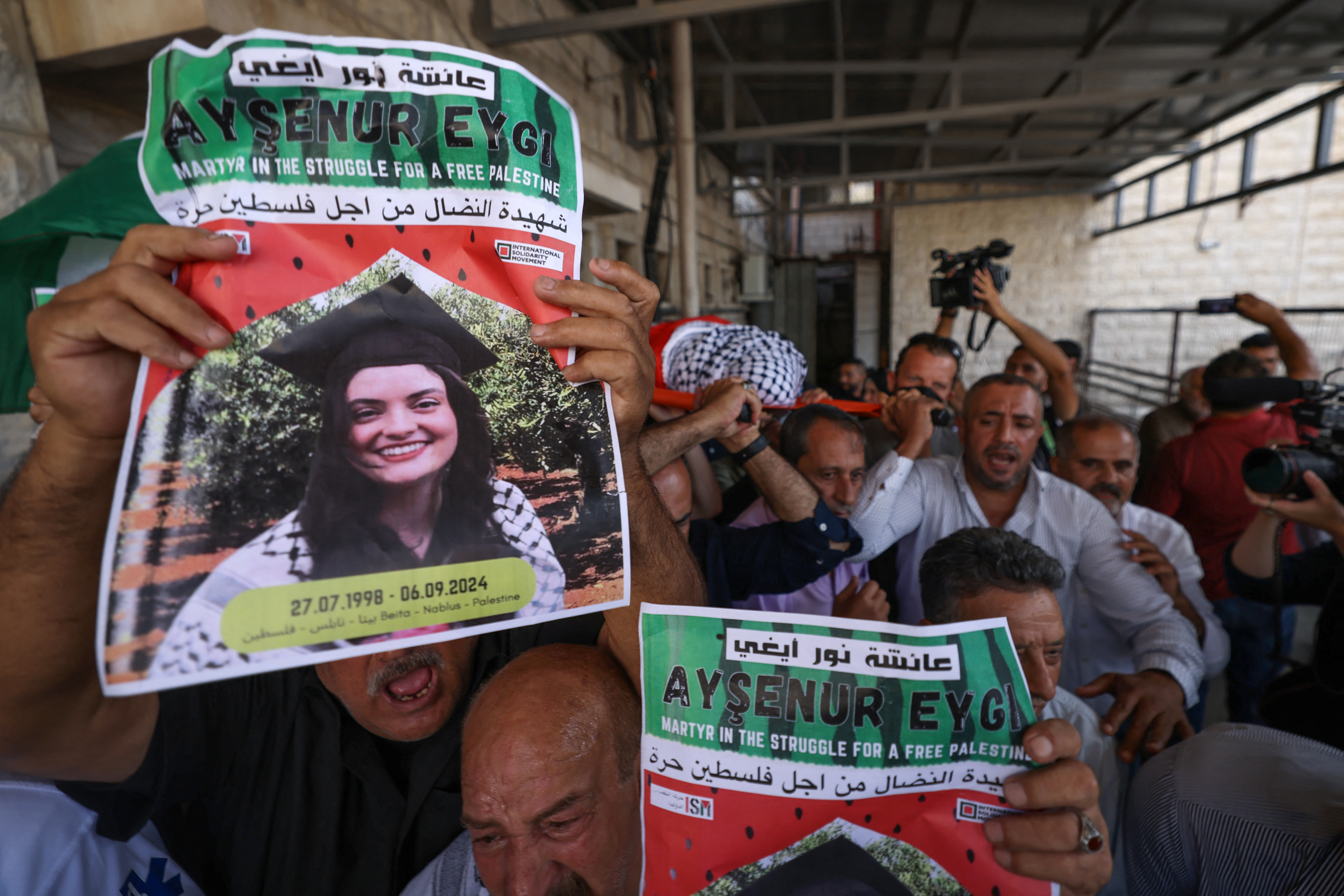 Funeral prayers for Aysenur Ezgi Eygi