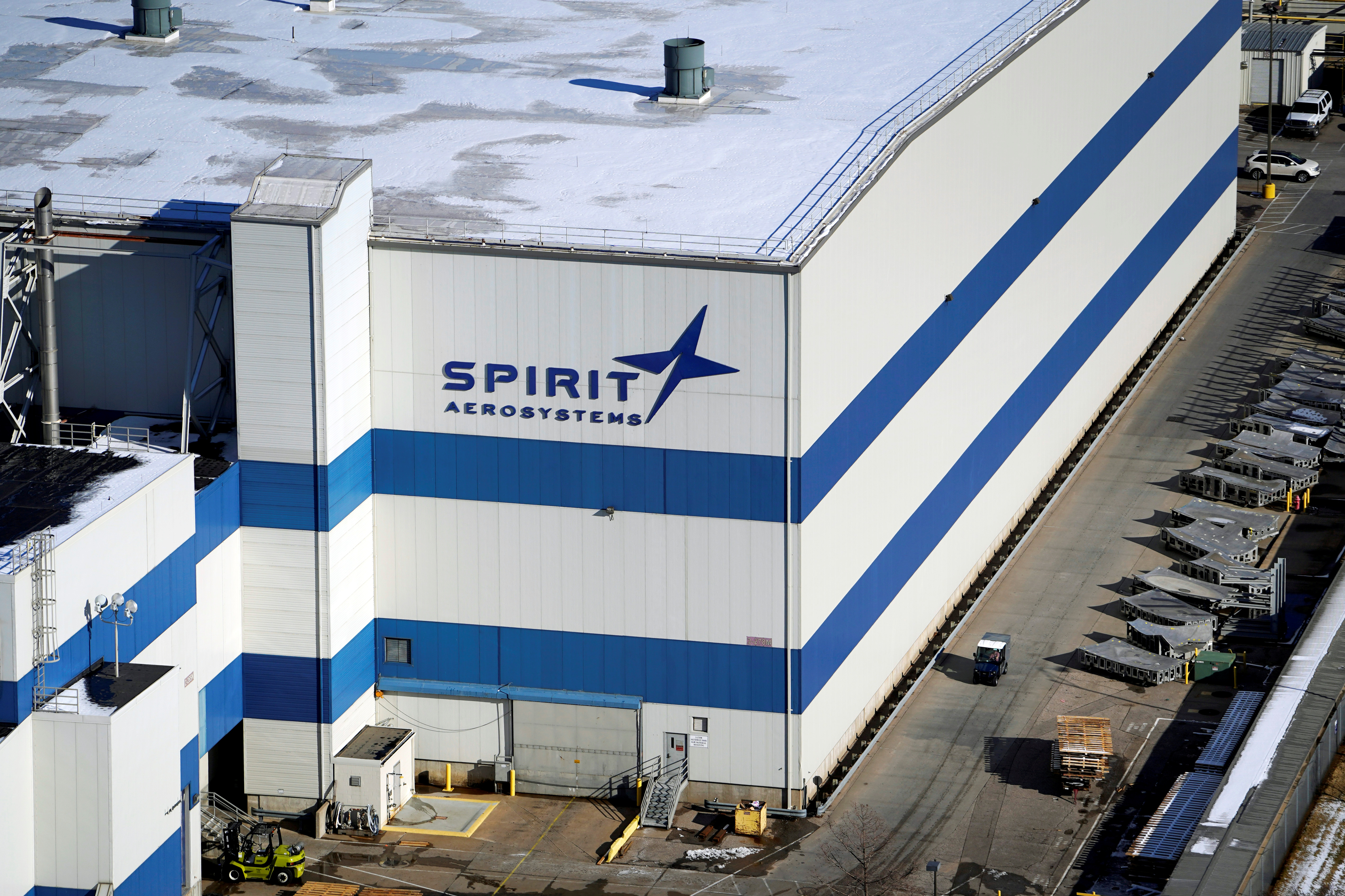 The headquarters of Spirit AeroSystems Holdings Inc, is seen in Wichita, Kansas, U.S.