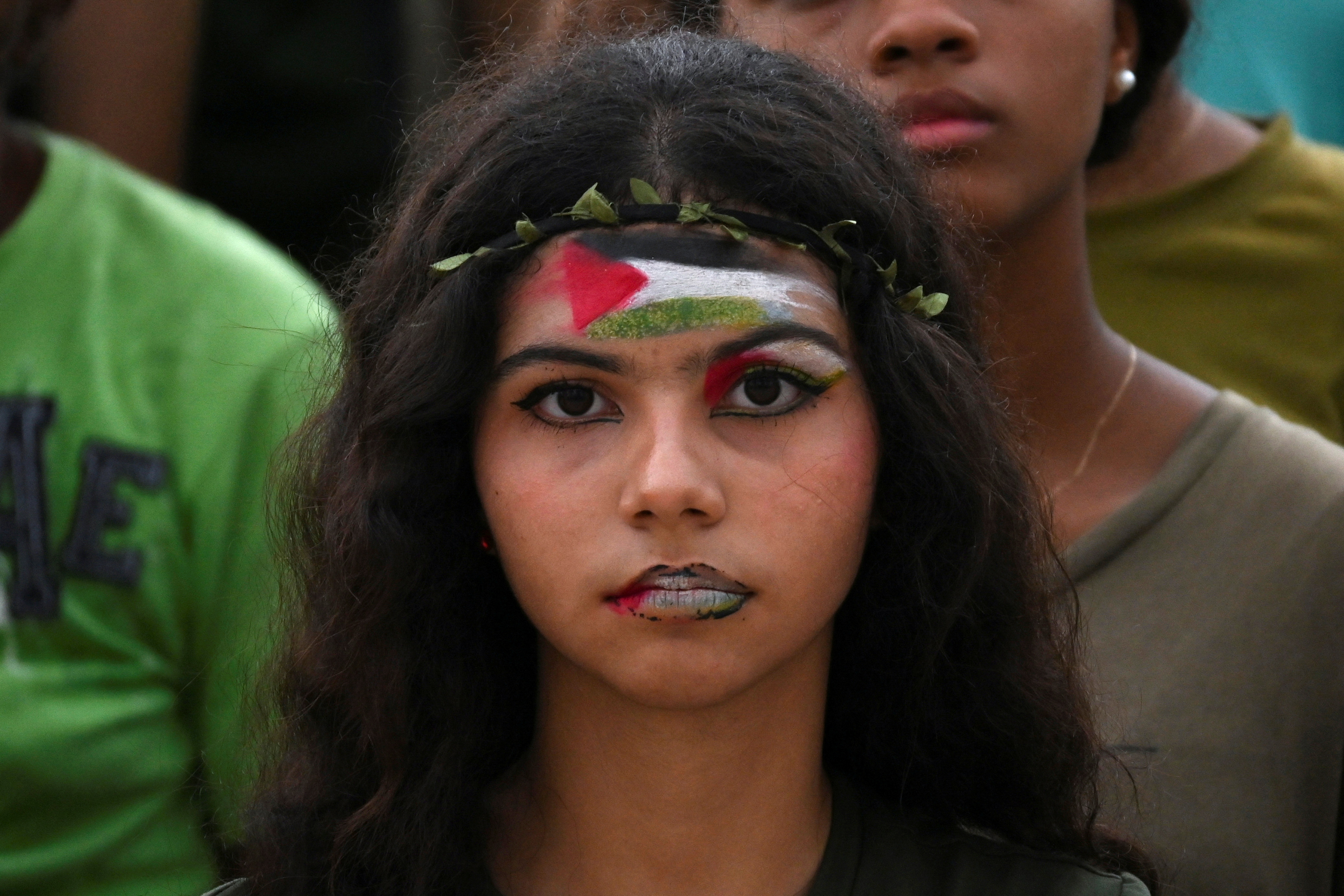 Cuban president leads pro-Palestinian march in Havana