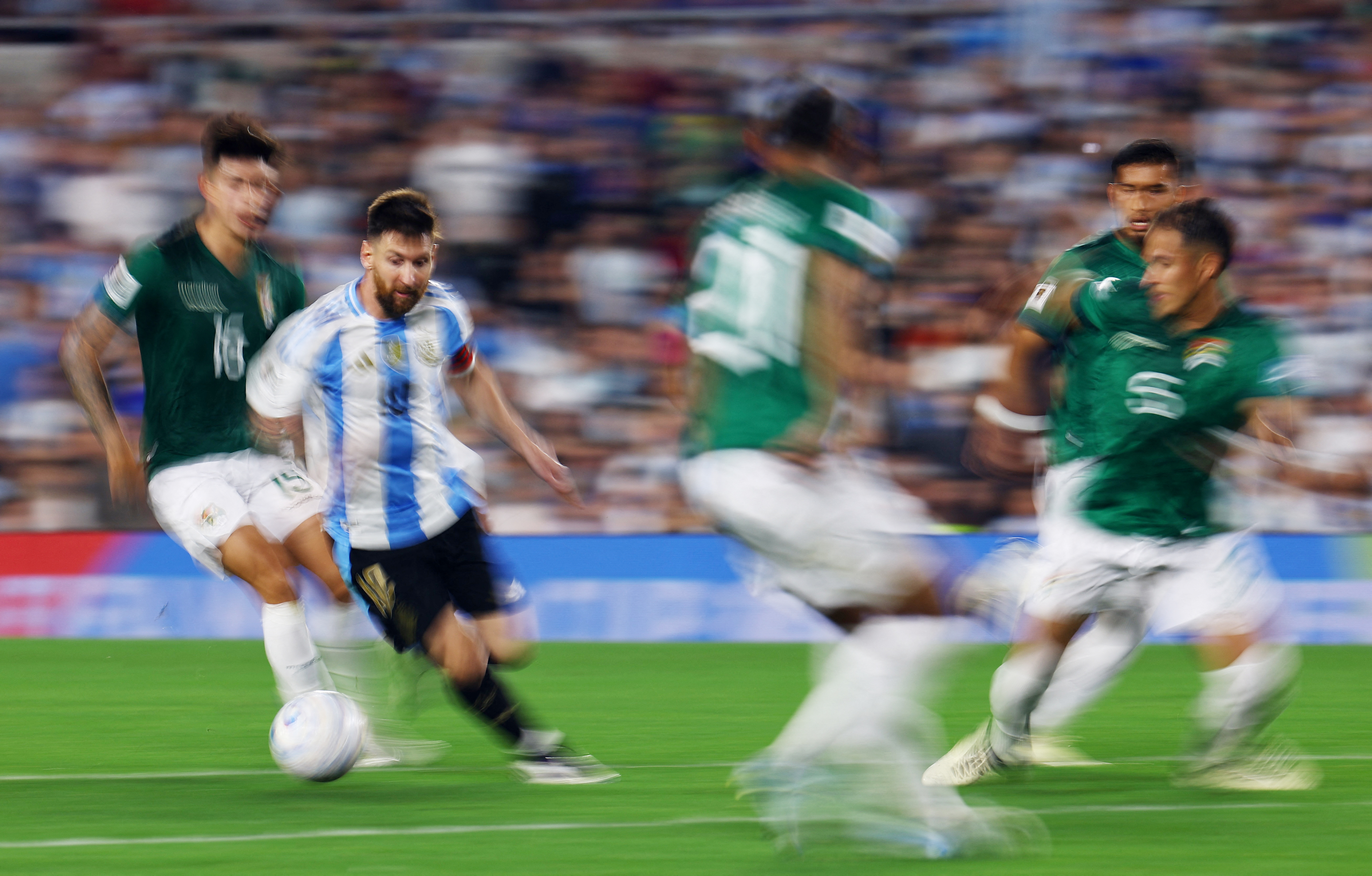 Argentina's Lionel Messi in action