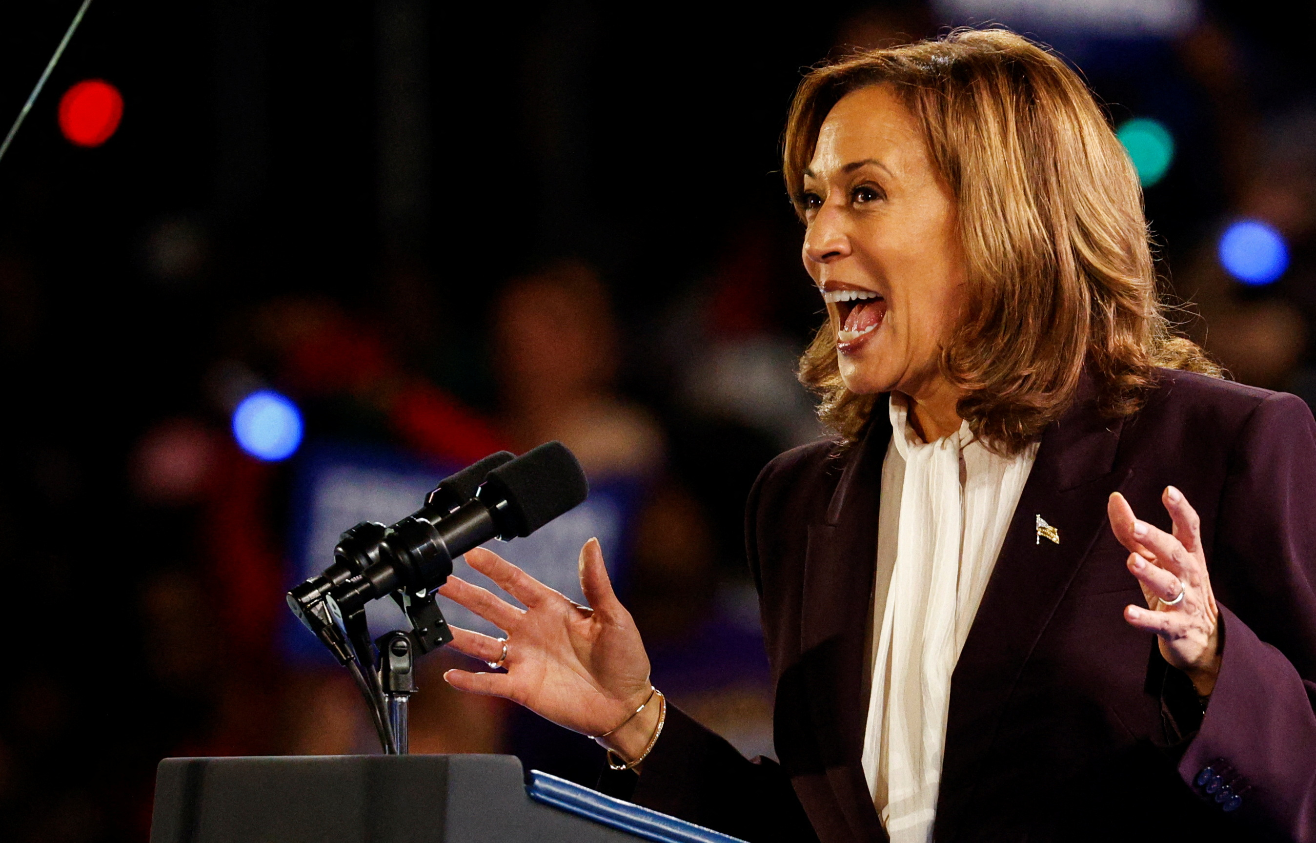 Democratic presidential nominee U.S. Vice President Kamala Harris