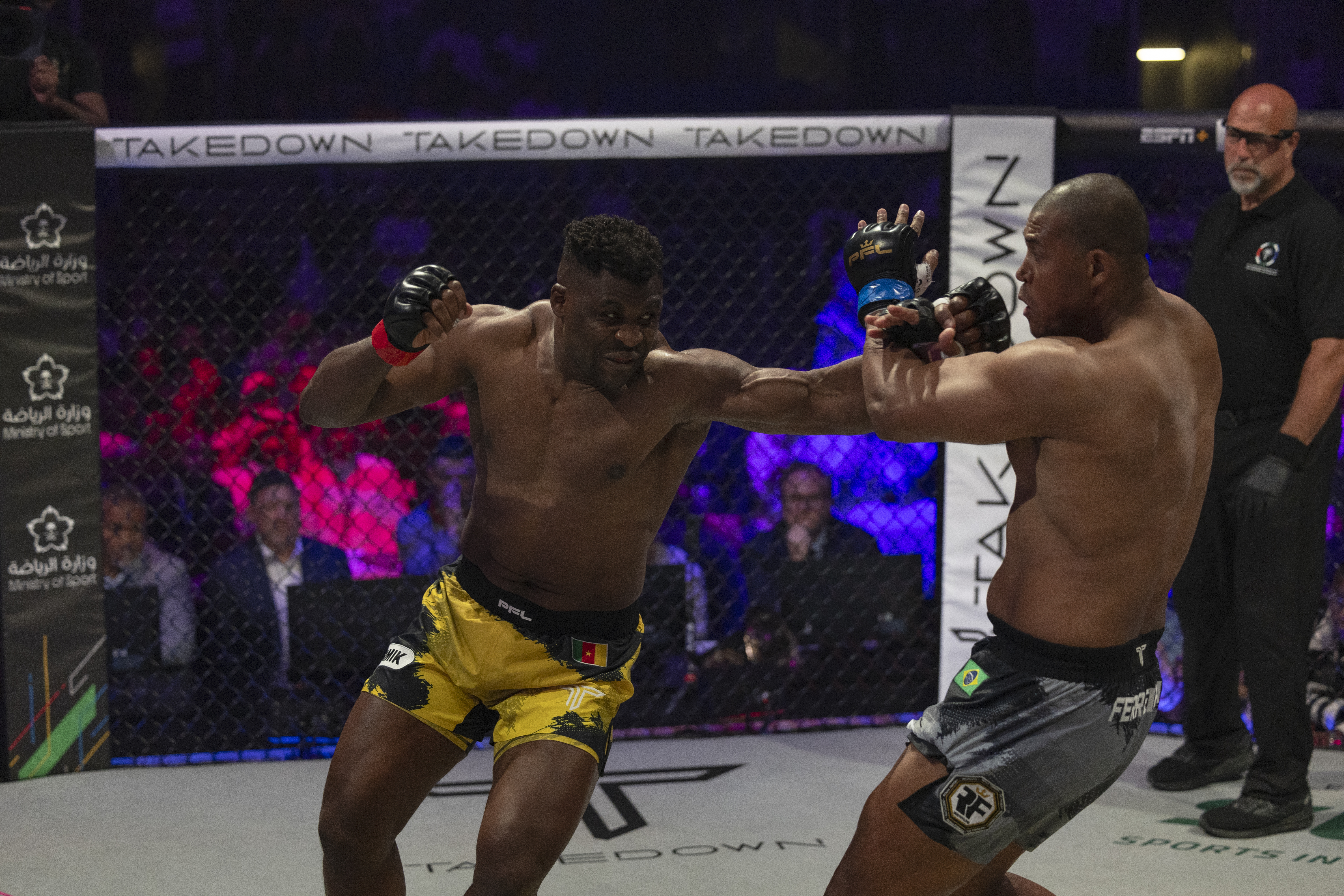Heavyweight Francis Ngannou knocks out Renan Ferreira in MMA return