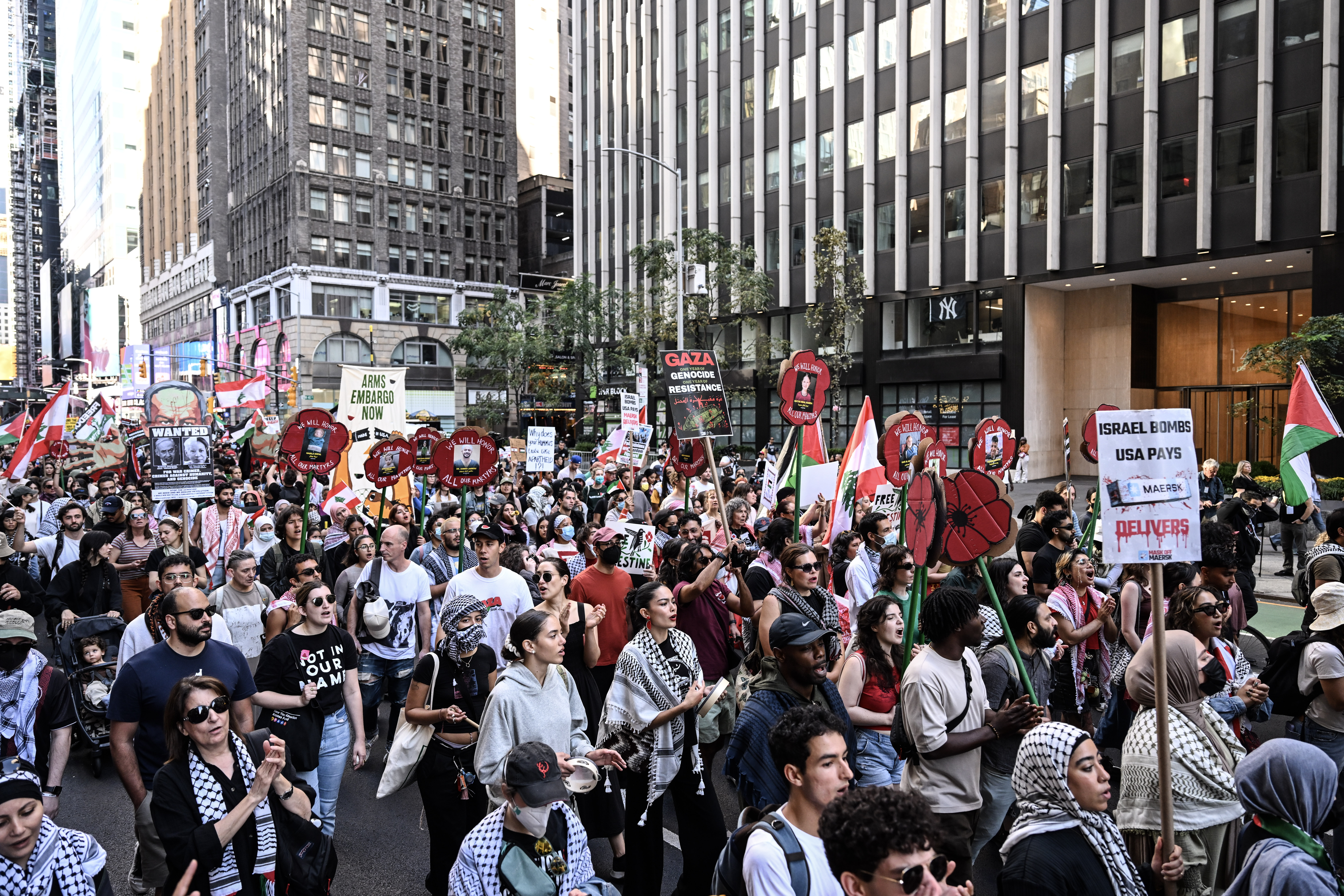 Thousands march worldwide for Gaza and Lebanon