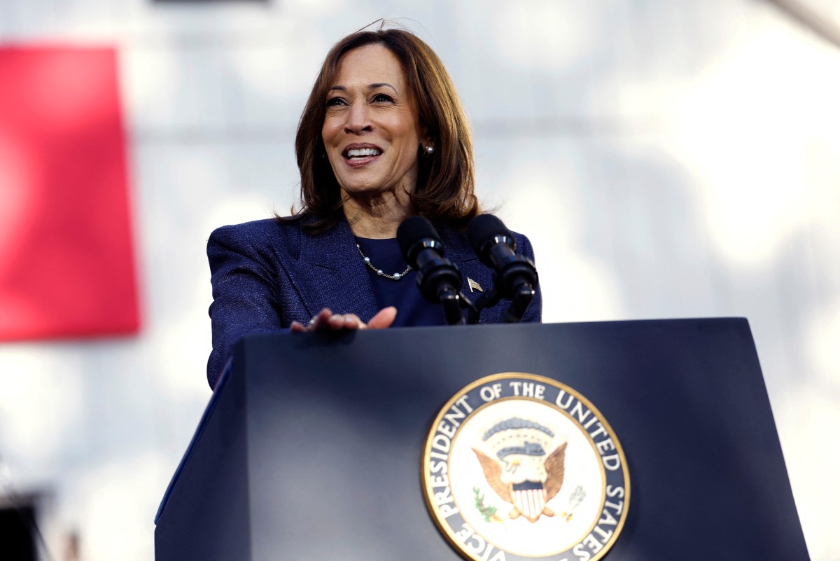 Democratic presidential nominee, US Vice President Kamala Harris speaks at a campaign event at Washington Crossing Historic Park on October 16, 2024 in Washington Crossing, Pennsylvania. [File: Anna Moneymaker/Getty Images via AFP)