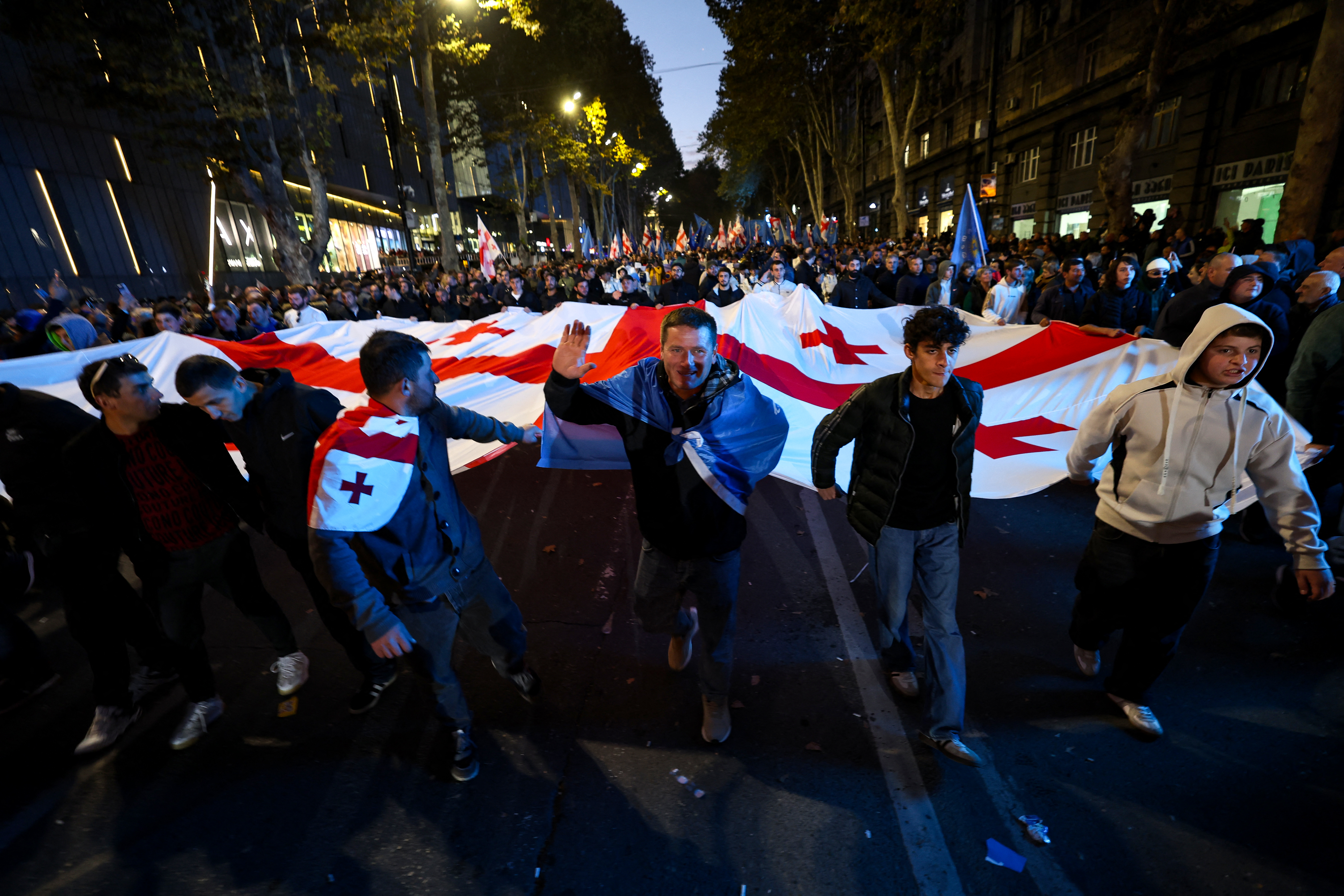 Supporters at a campaign rally