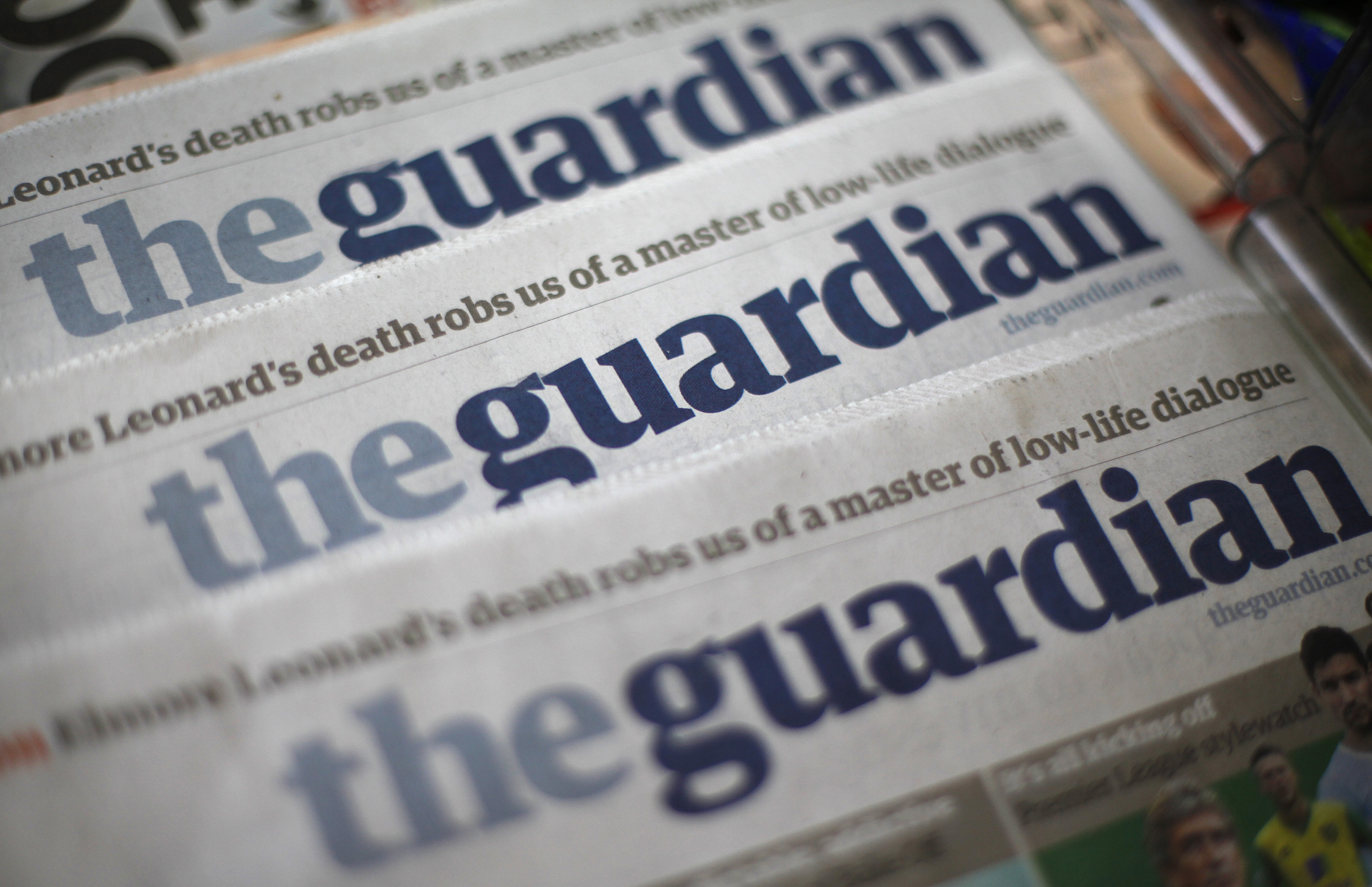 Copies of the Guardian newspaper