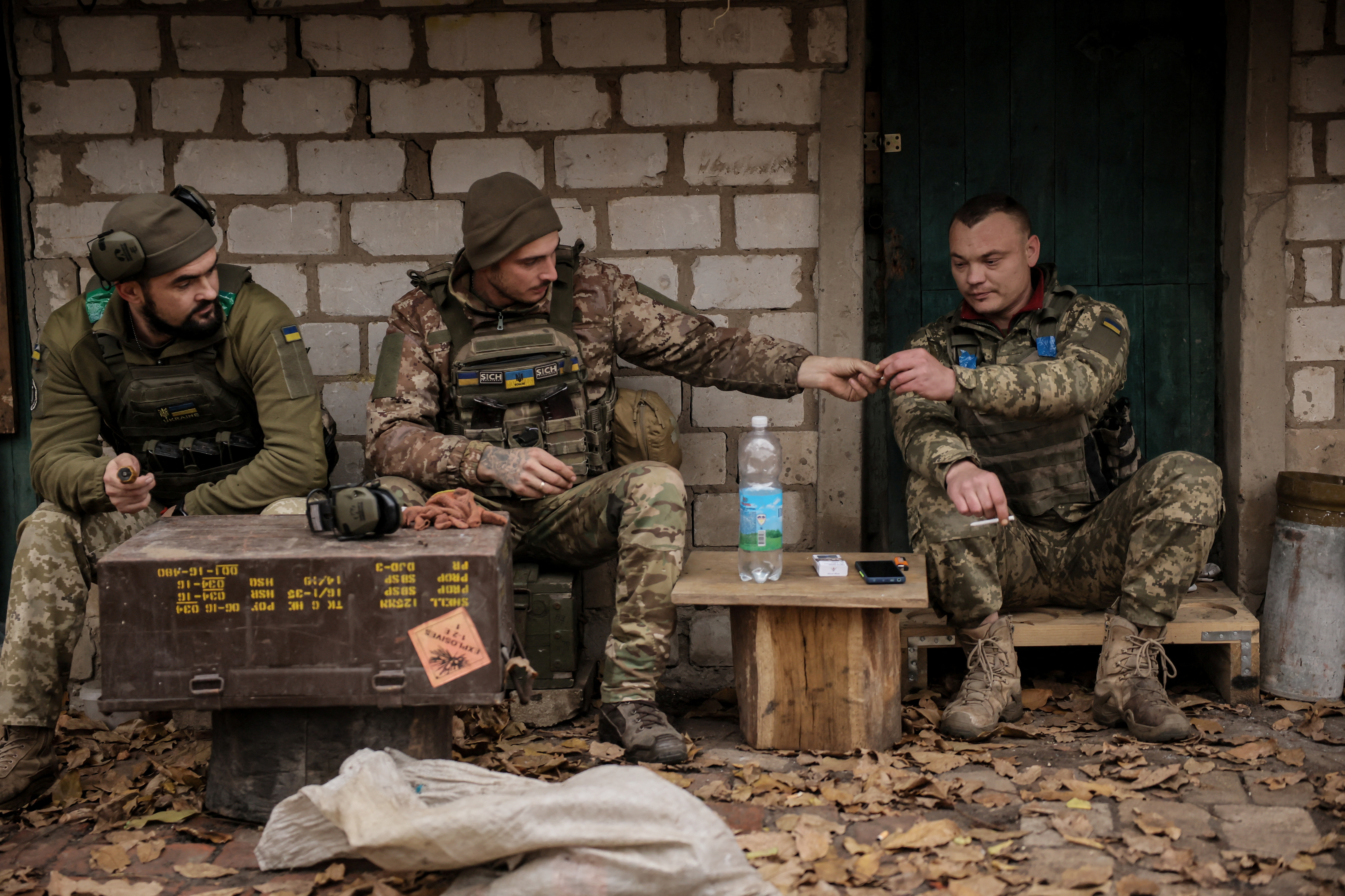 Servicemen of 24th Mechanized brigade of the Ukrainian forces