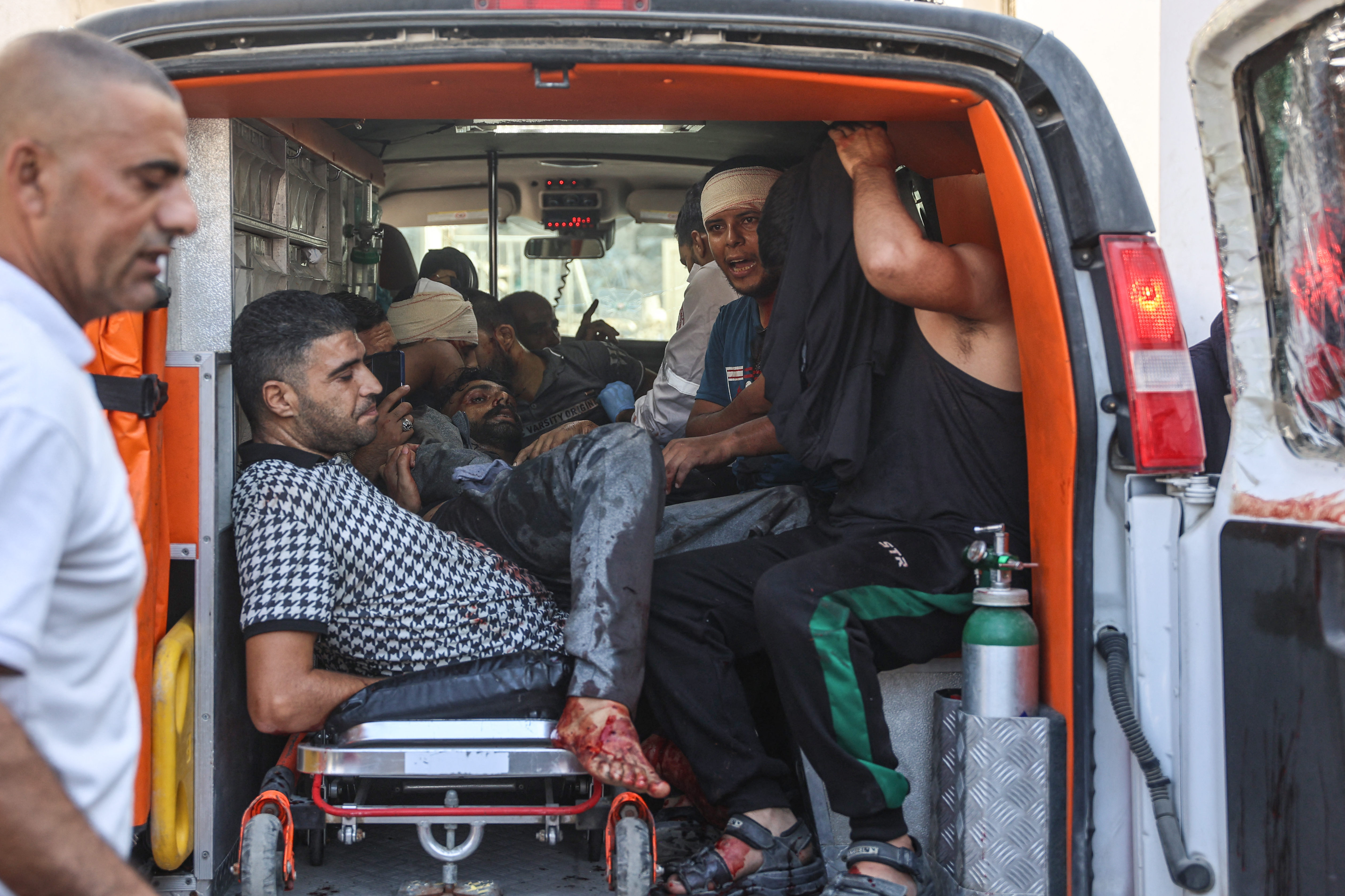 At least 46 Palestinians killed in Israeli strikes, hospital hit
