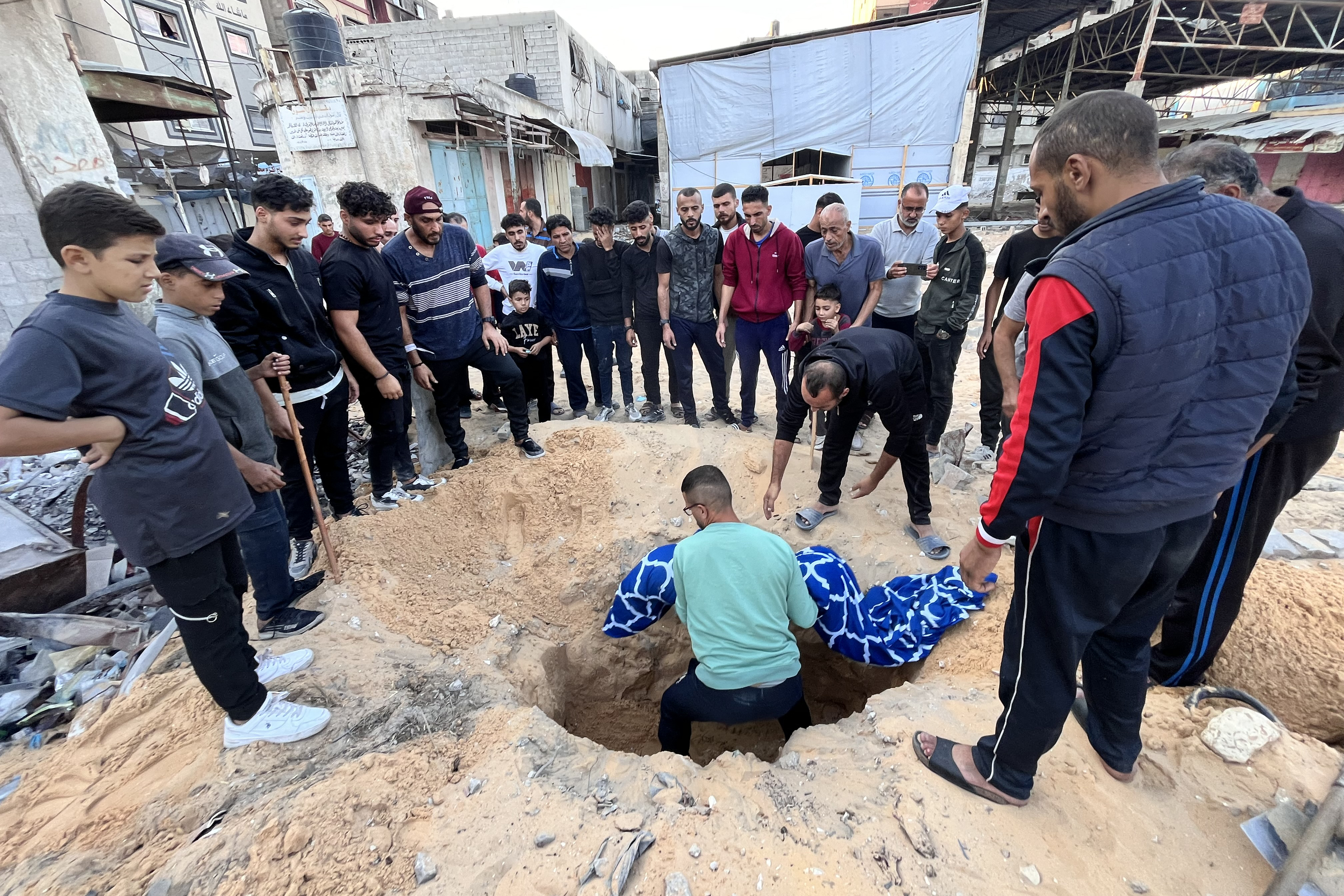 At least 46 Palestinians killed in Israeli strikes, hospital hit