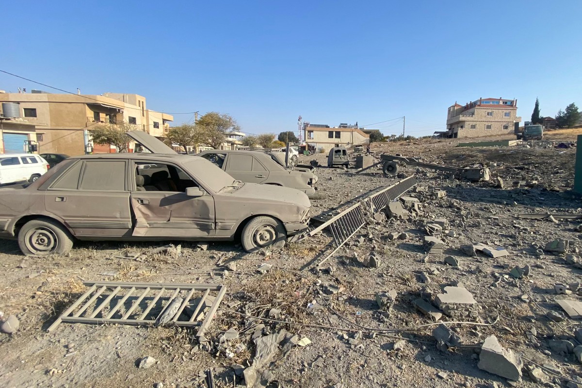Aftermath of Israeli strikes on the eastern Lebanese city of Baalbek