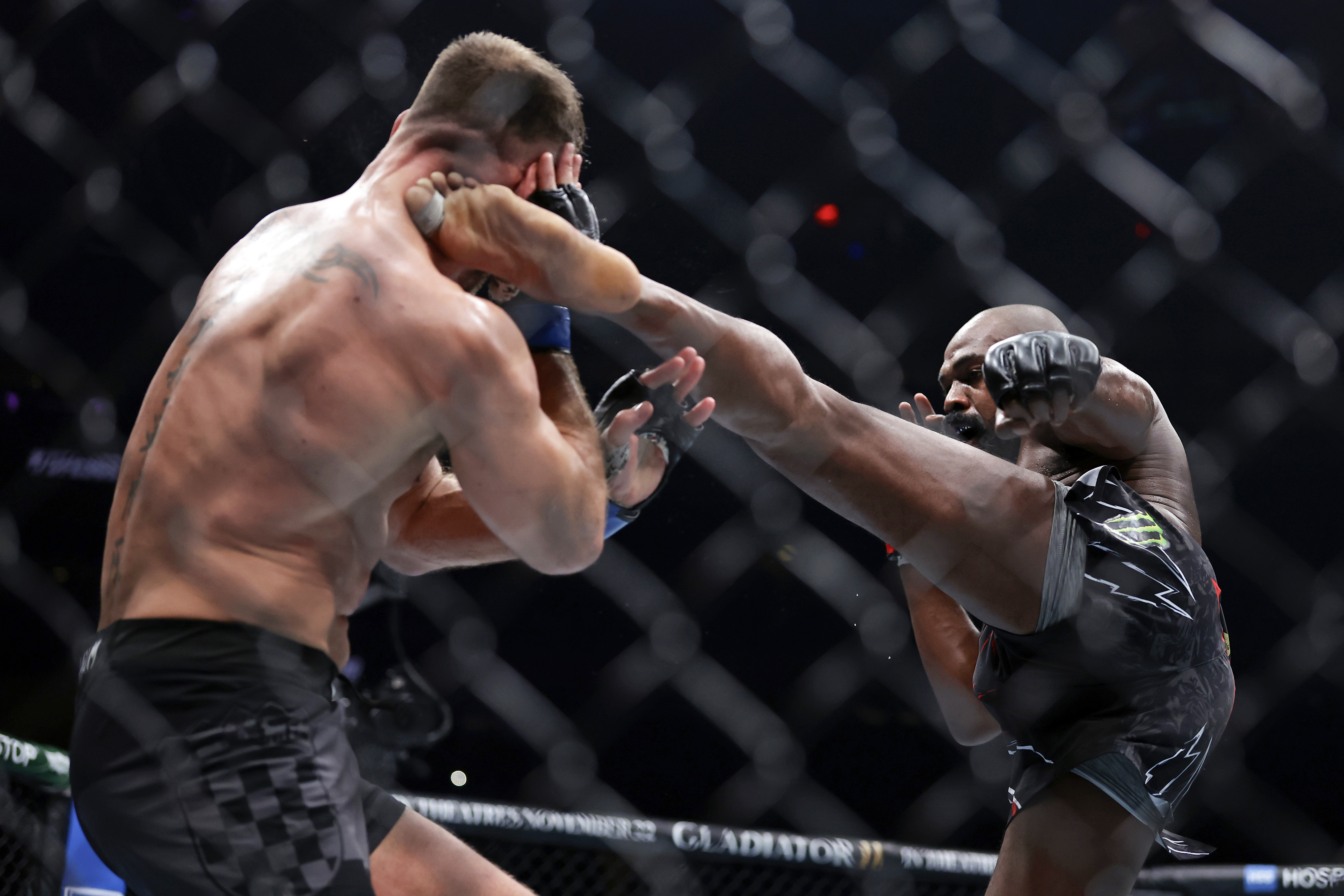 Jon Jones sends Stipe Miocic into retirement in front of Trump