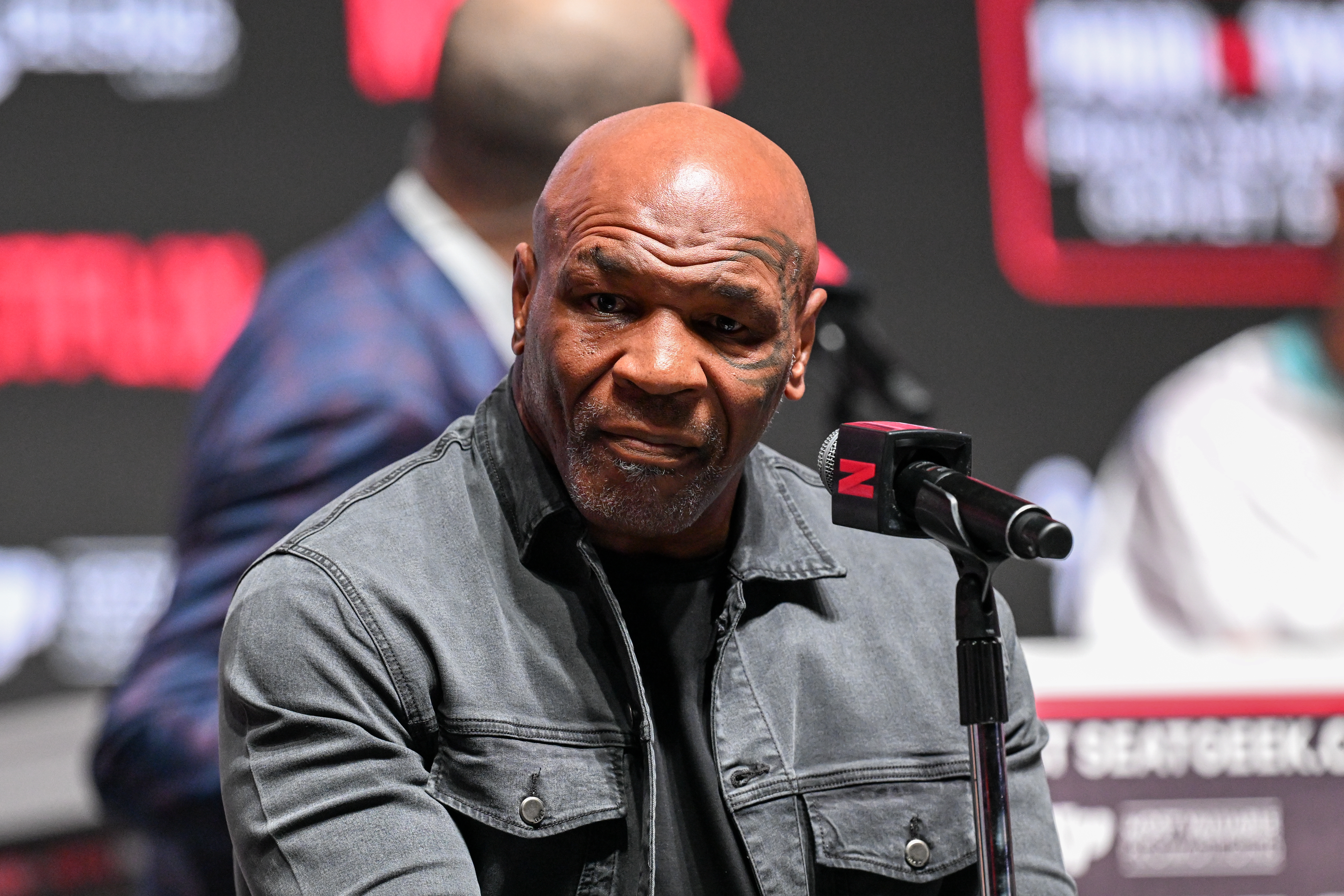 Mike Tyson at press conference.