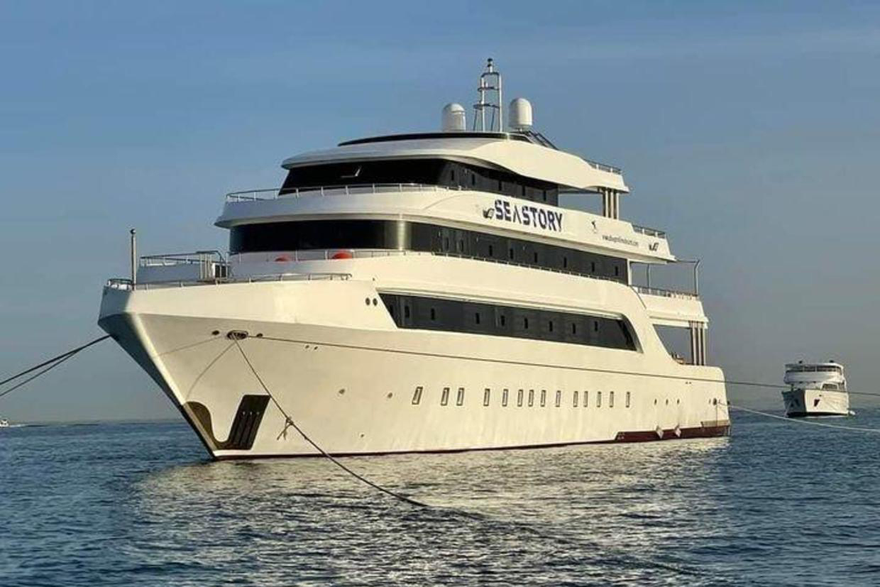 A photo shared online by the Red Sea Governorate of Egypt shows the Sea Story luxury yacht, which authorities report capsized early on the morning of November 25, 2024. (Red Sea Governorate/Facebook)