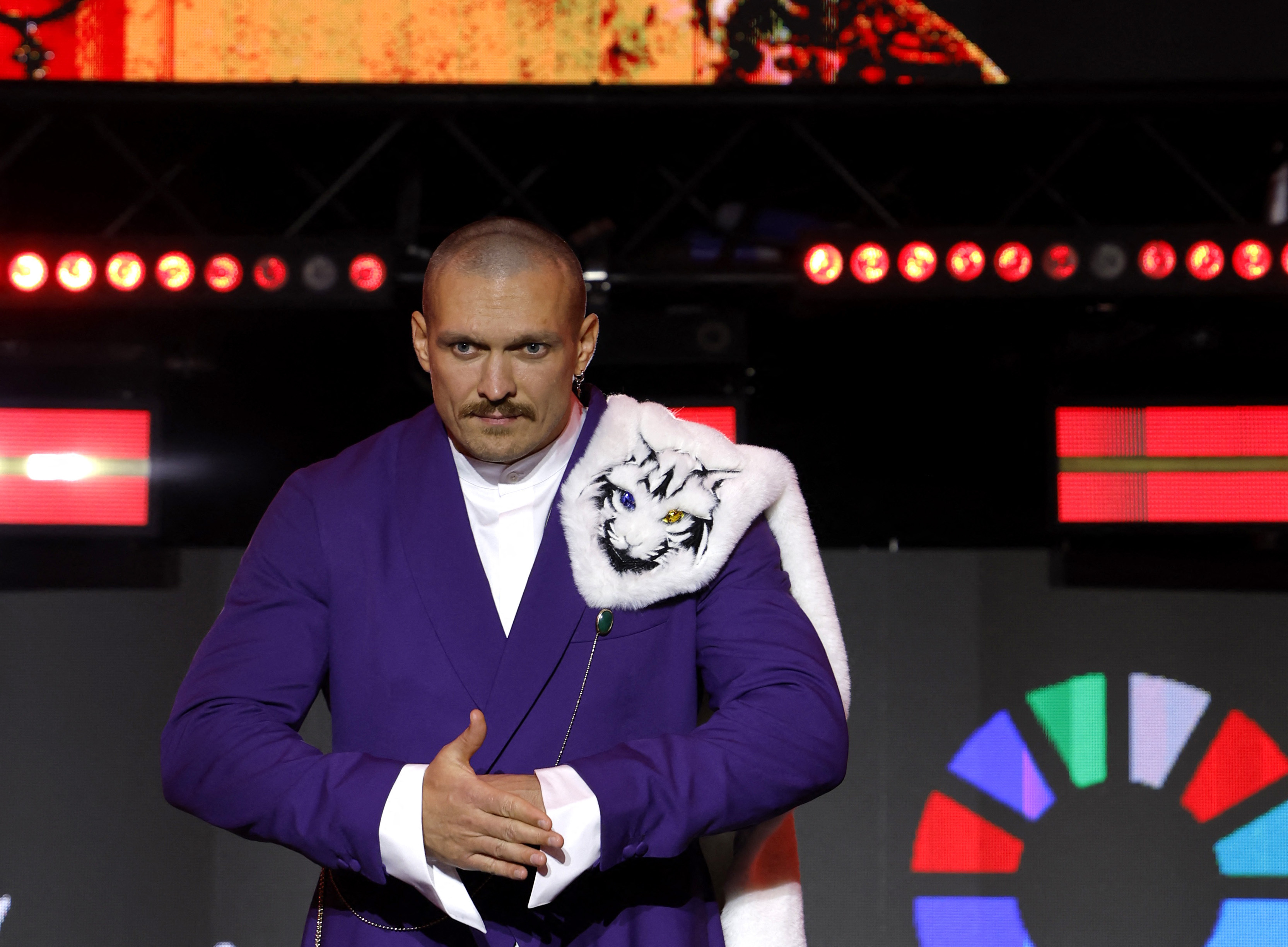 Boxing - Oleksandr Usyk v Tyson Fury - Heavyweight World Title - Grand Arrivals - Riyadh, Saudi Arabia - December 17, 2024 Oleksandr Usyk during the grand arrivals Action Images via Reuters/Andrew Couldridge