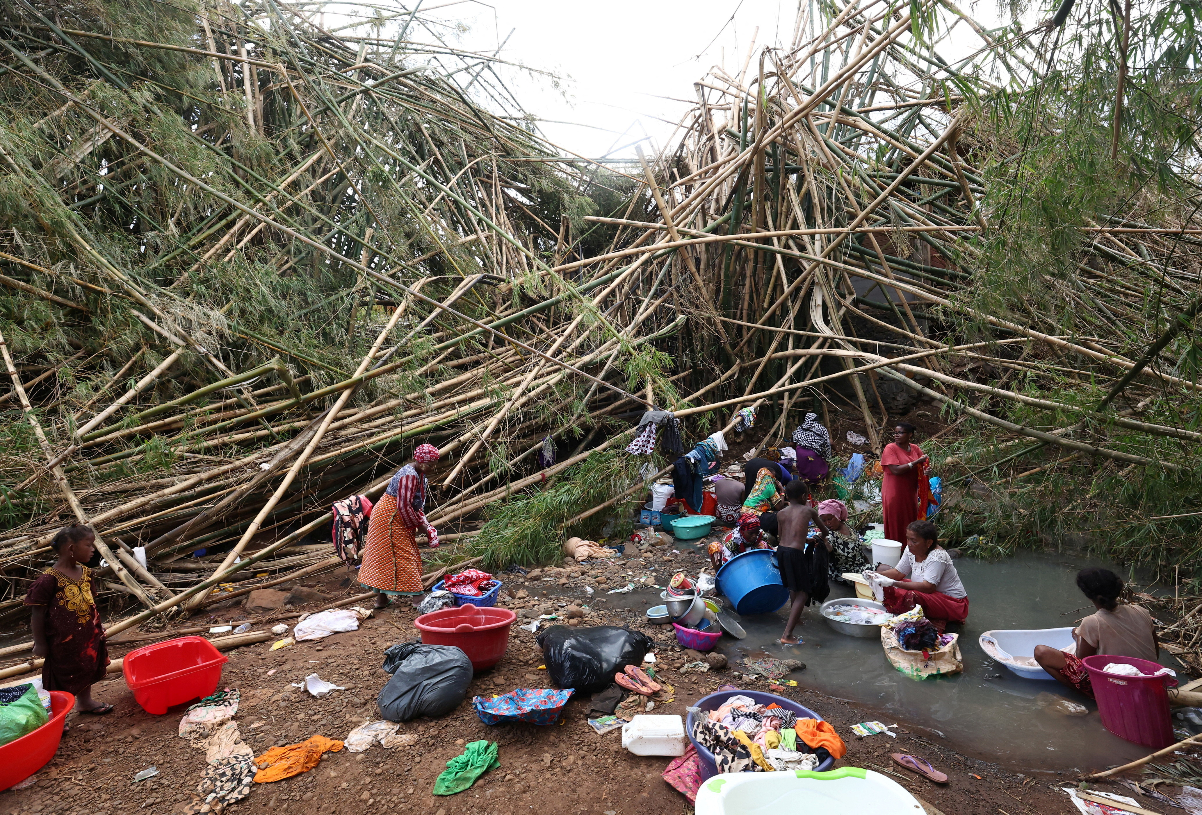 Aftermath of Cyclone Chido in Mayotte
