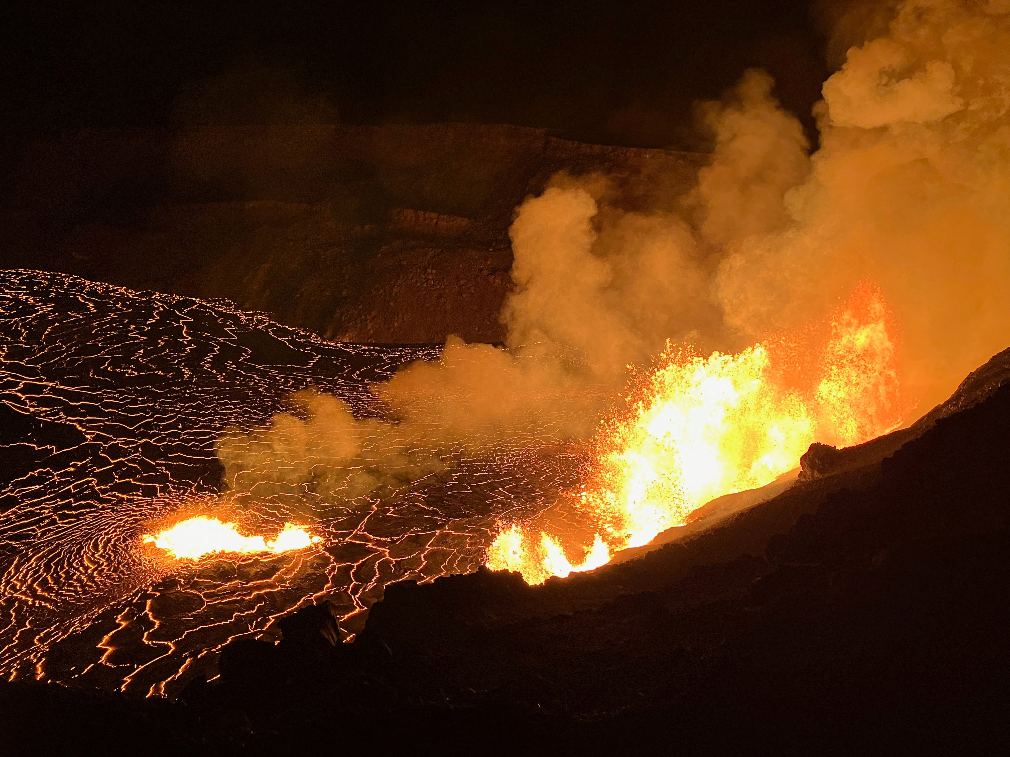 Lava erupts from the Kilauea volcano