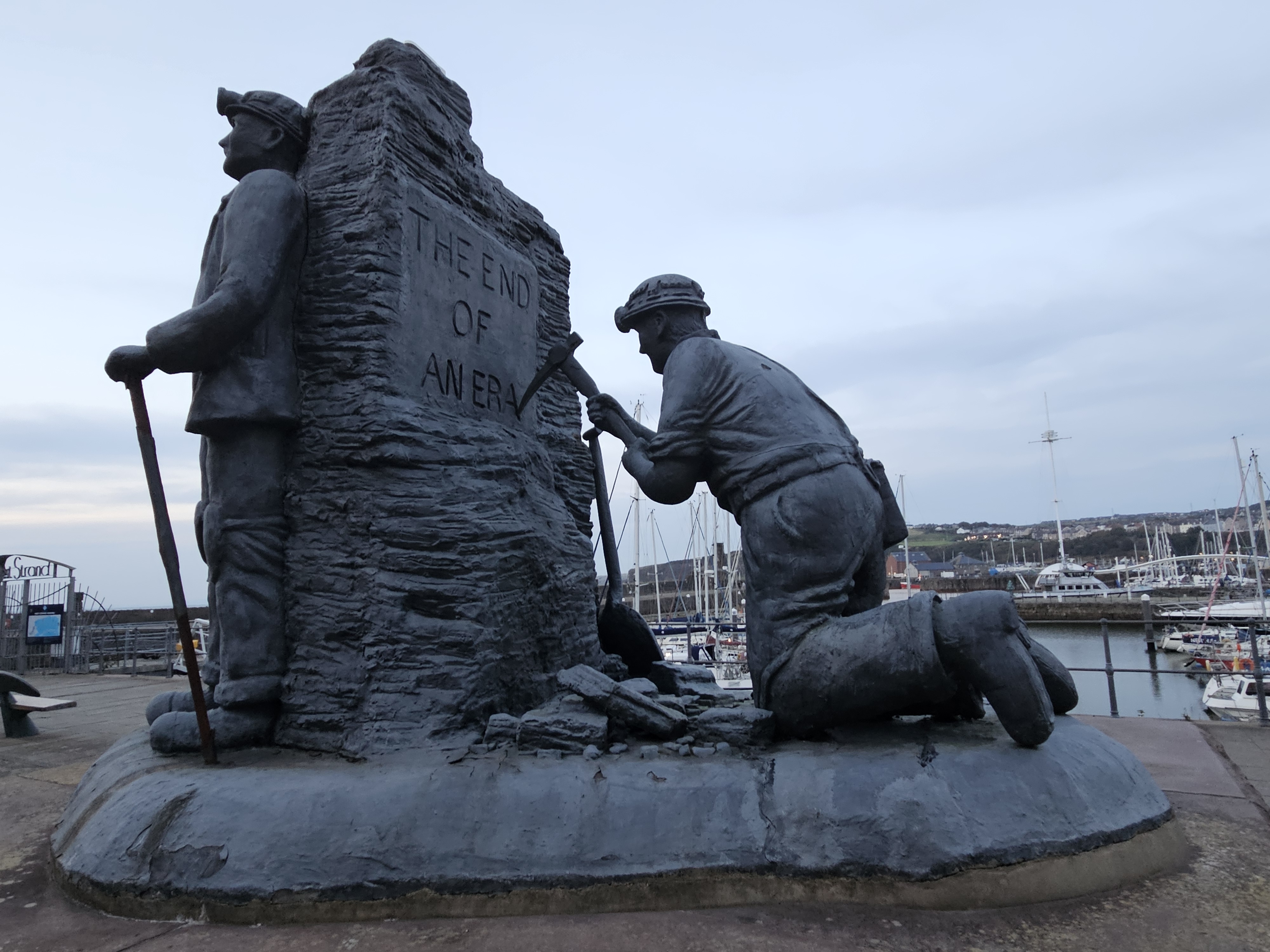 A monument to Whitehaven's miners is down on the town's seafront