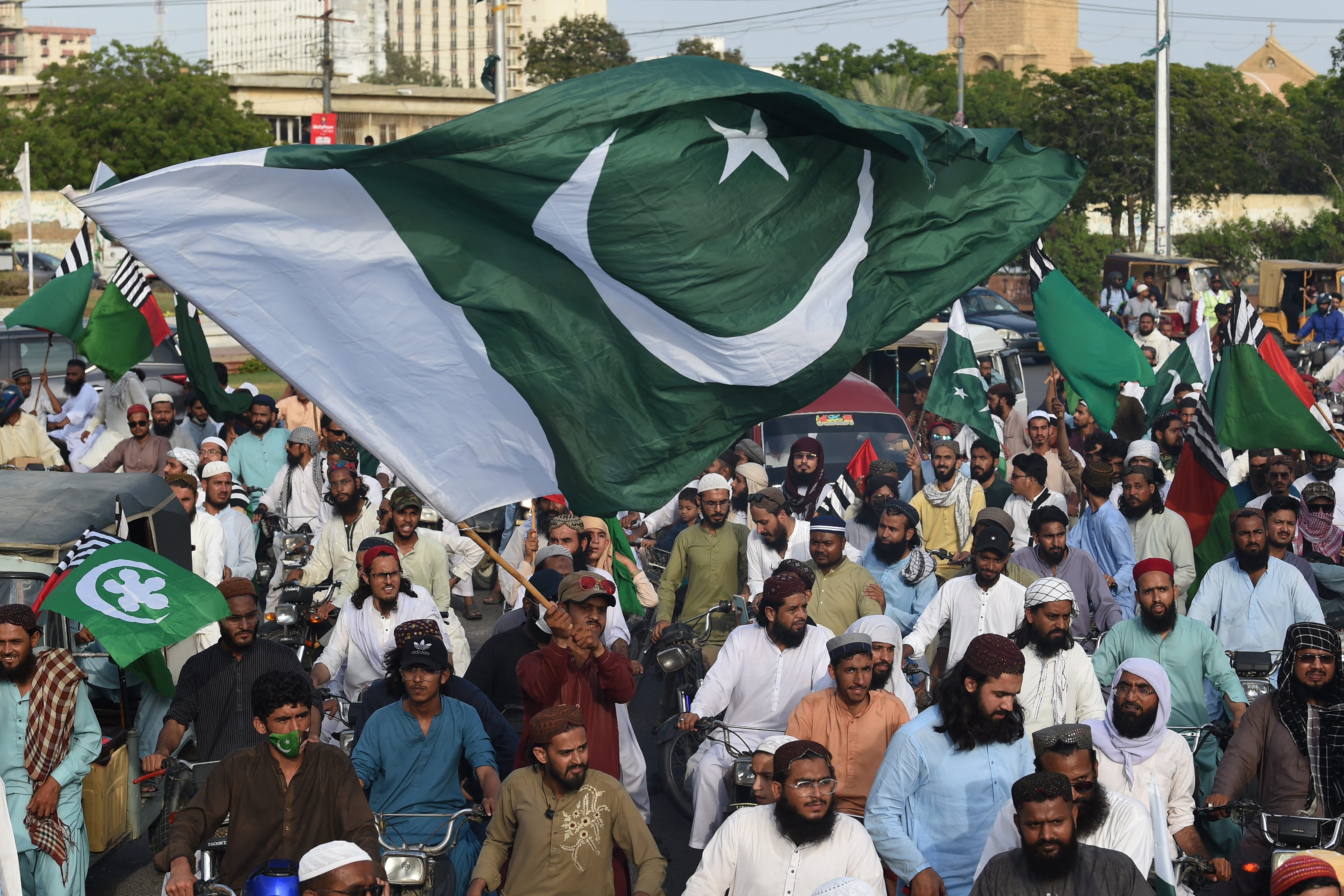 Rally to show solidarity with Pakistan's army in Karachi on May 19, 2023
