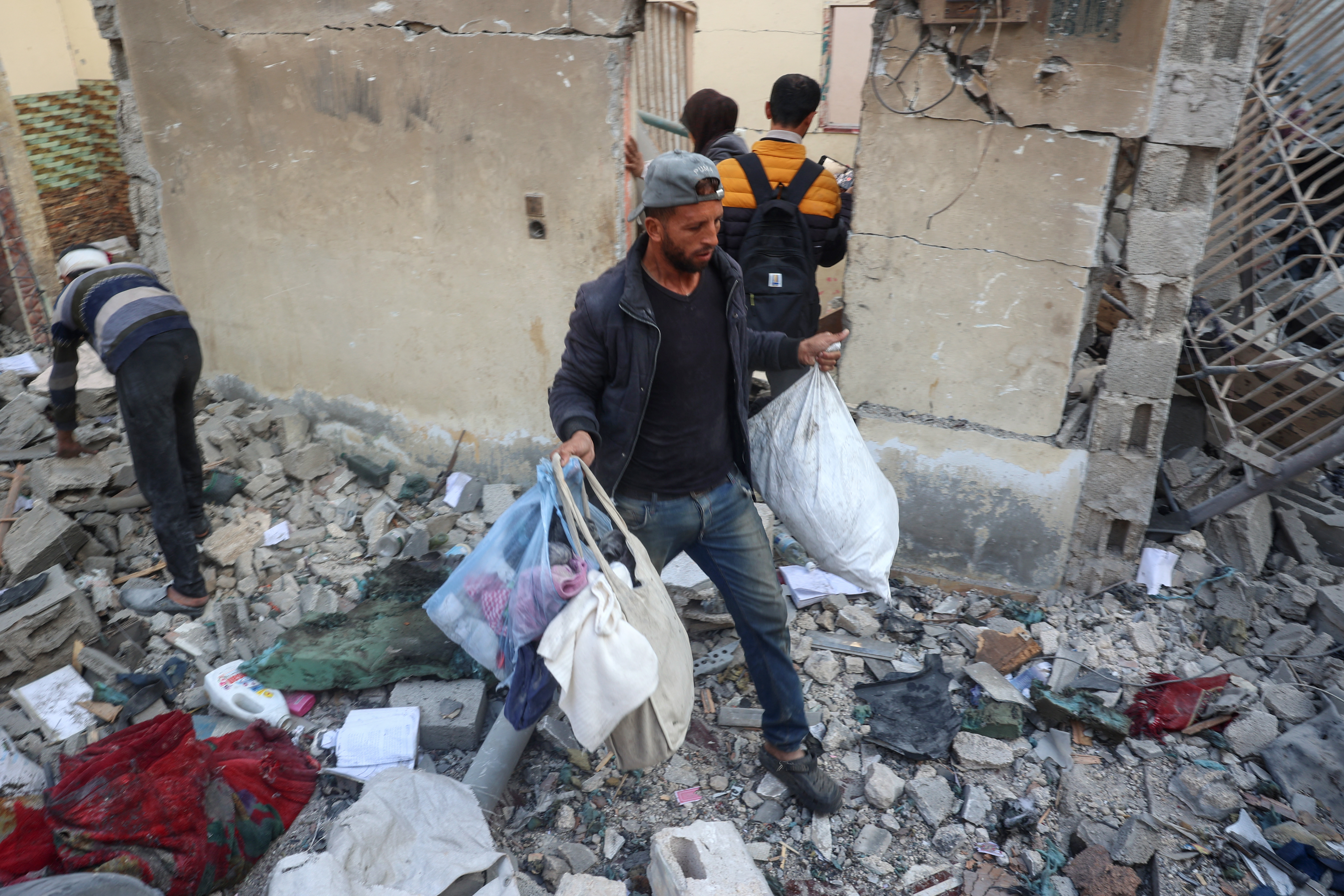 Israeli strike in Nuseirat in the central Gaza Strip