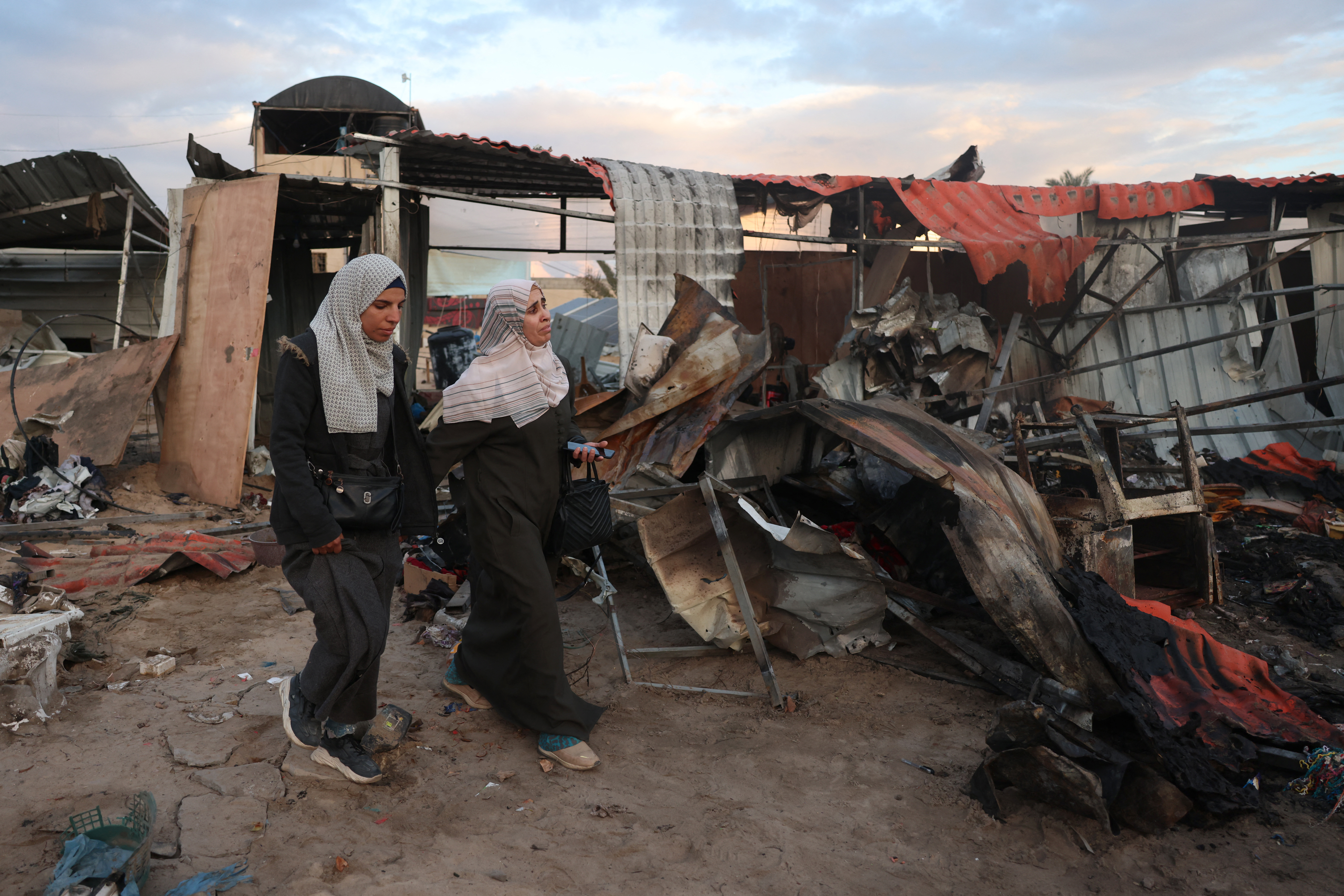 Israeli strike in Nuseirat in the central Gaza Strip