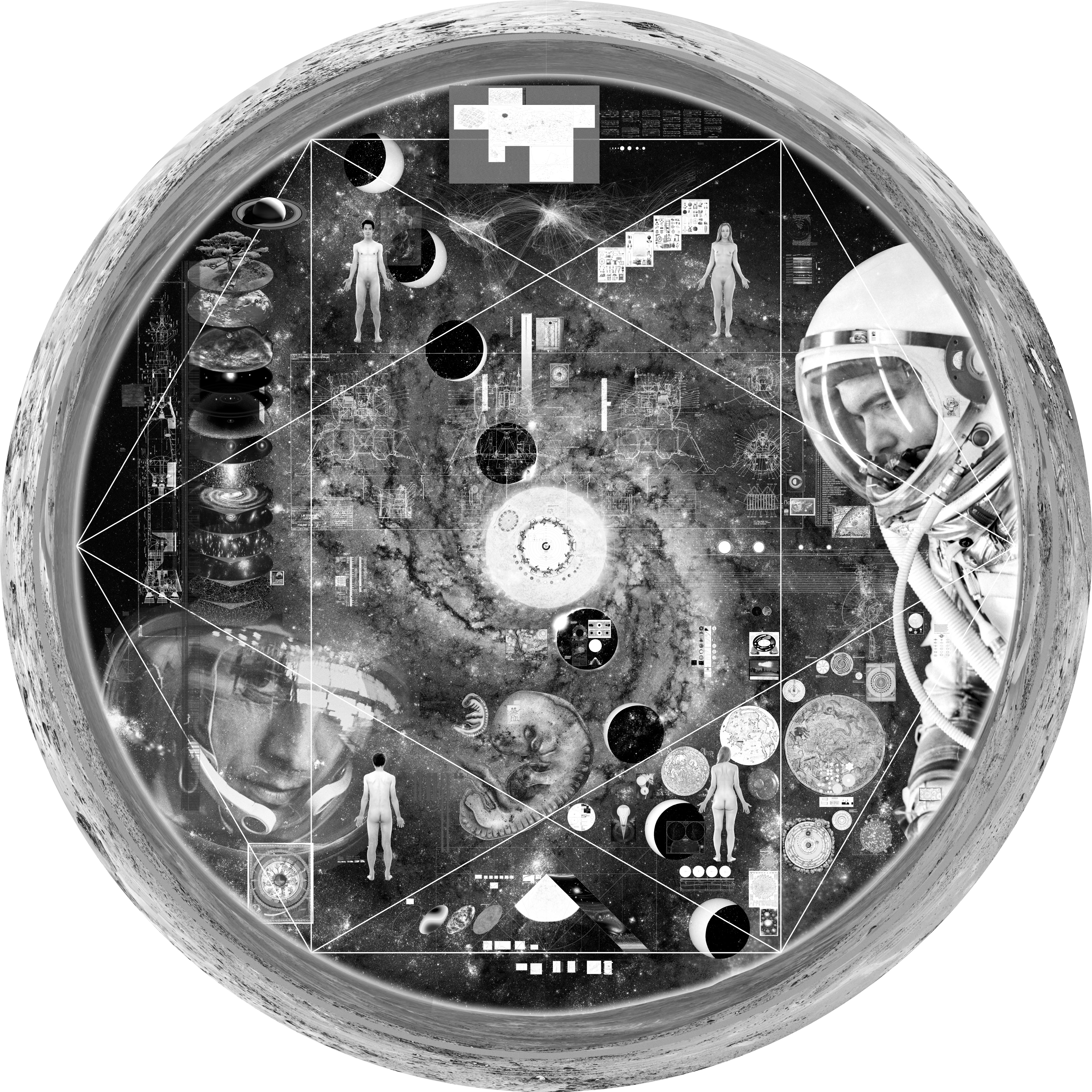 The Space disc shows a space-suited astronaut, the moon’s phases, Earth’s place in the Milky Way, and more. The 3.4 billion pixels of the sapphire disc mean that an enormous quantity of information can be included [Courtesy of Sanctuary On The Moon]