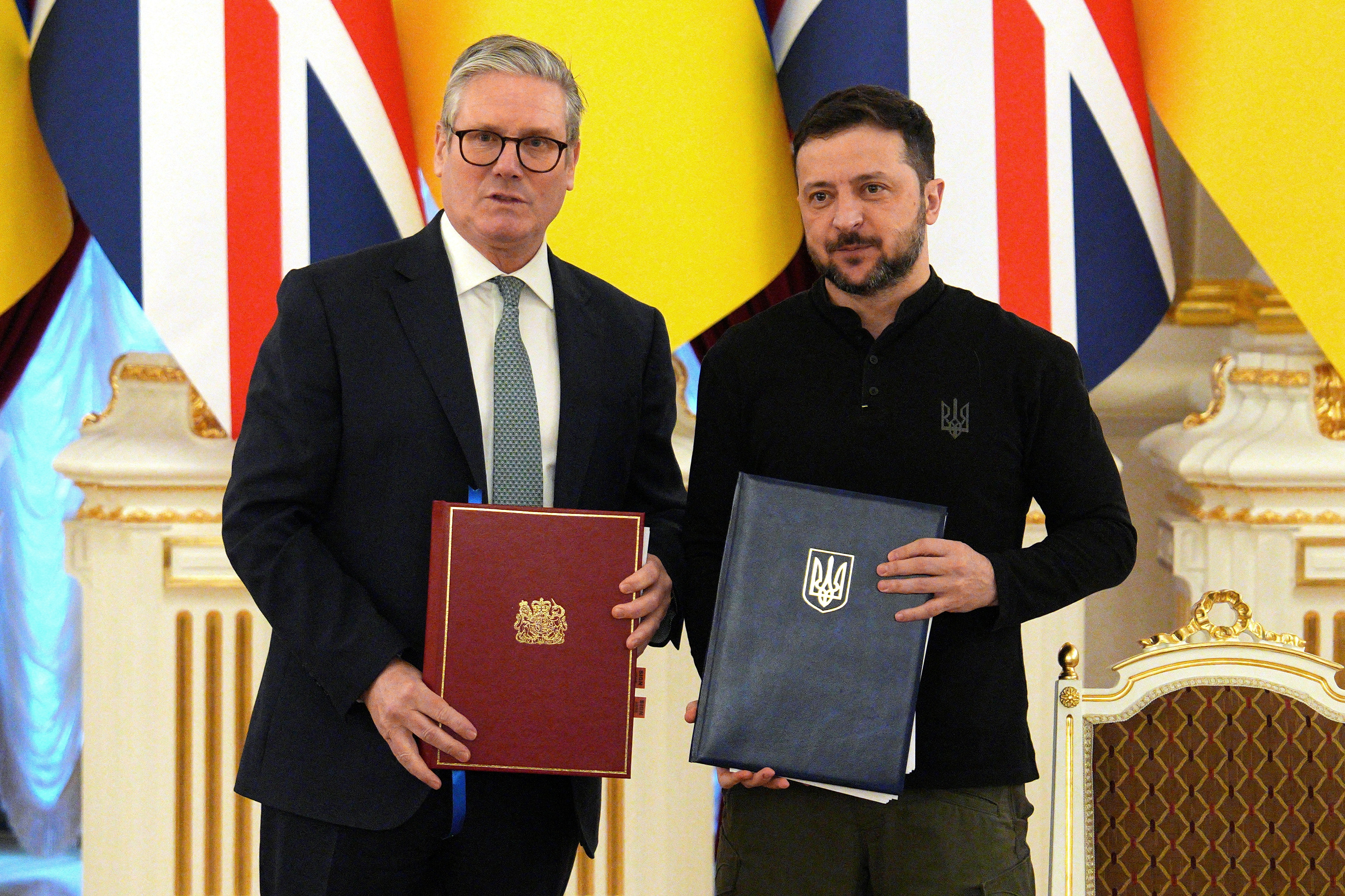 British Prime Minister Keir Starmer and Ukrainian President Volodymyr Zelensky